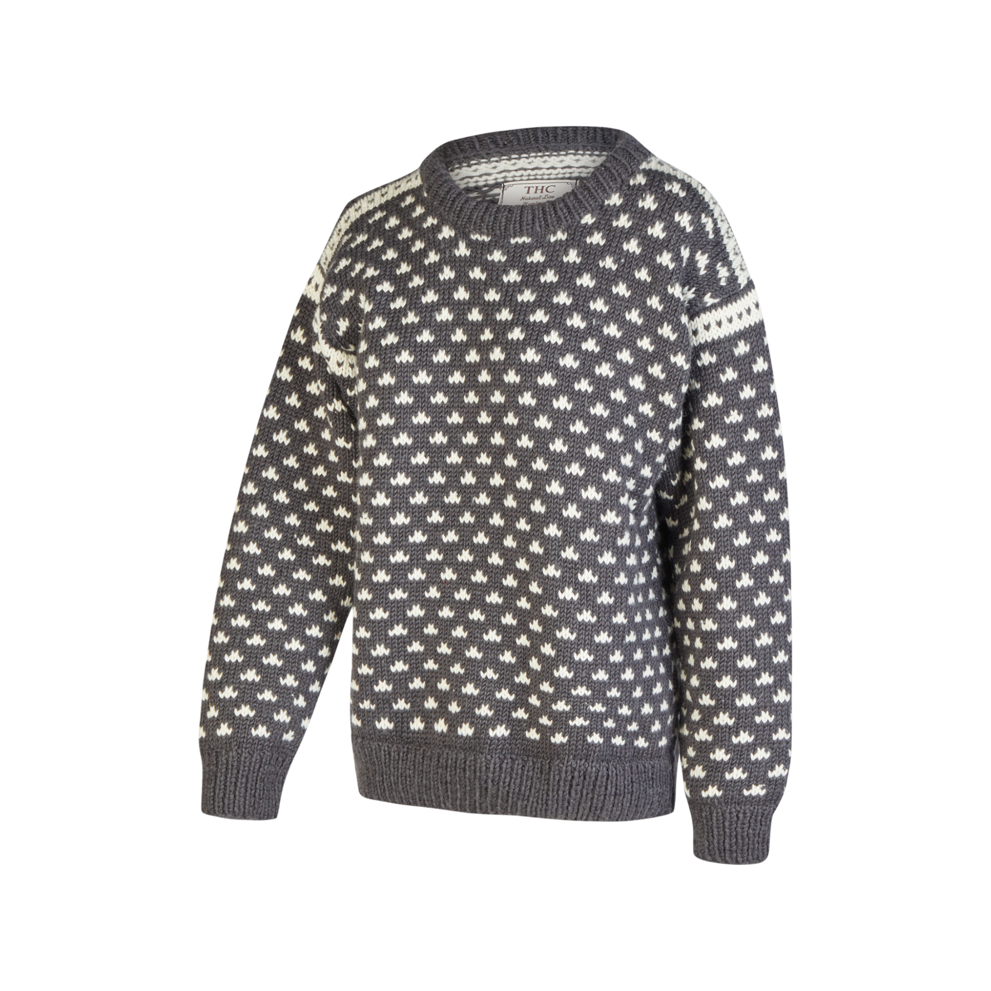 THC Schafwoll Strickpullover anthrazit 131 1