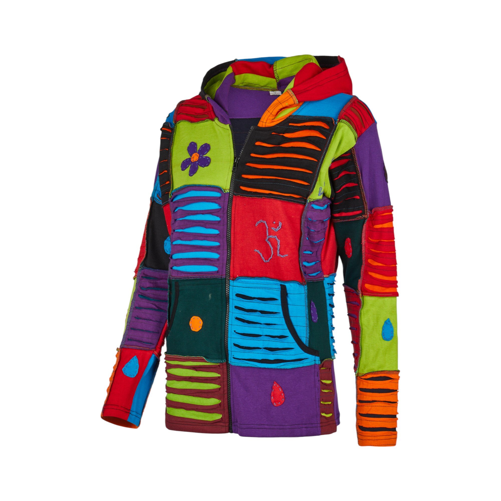 Baumwoll Patch Jacke bunt