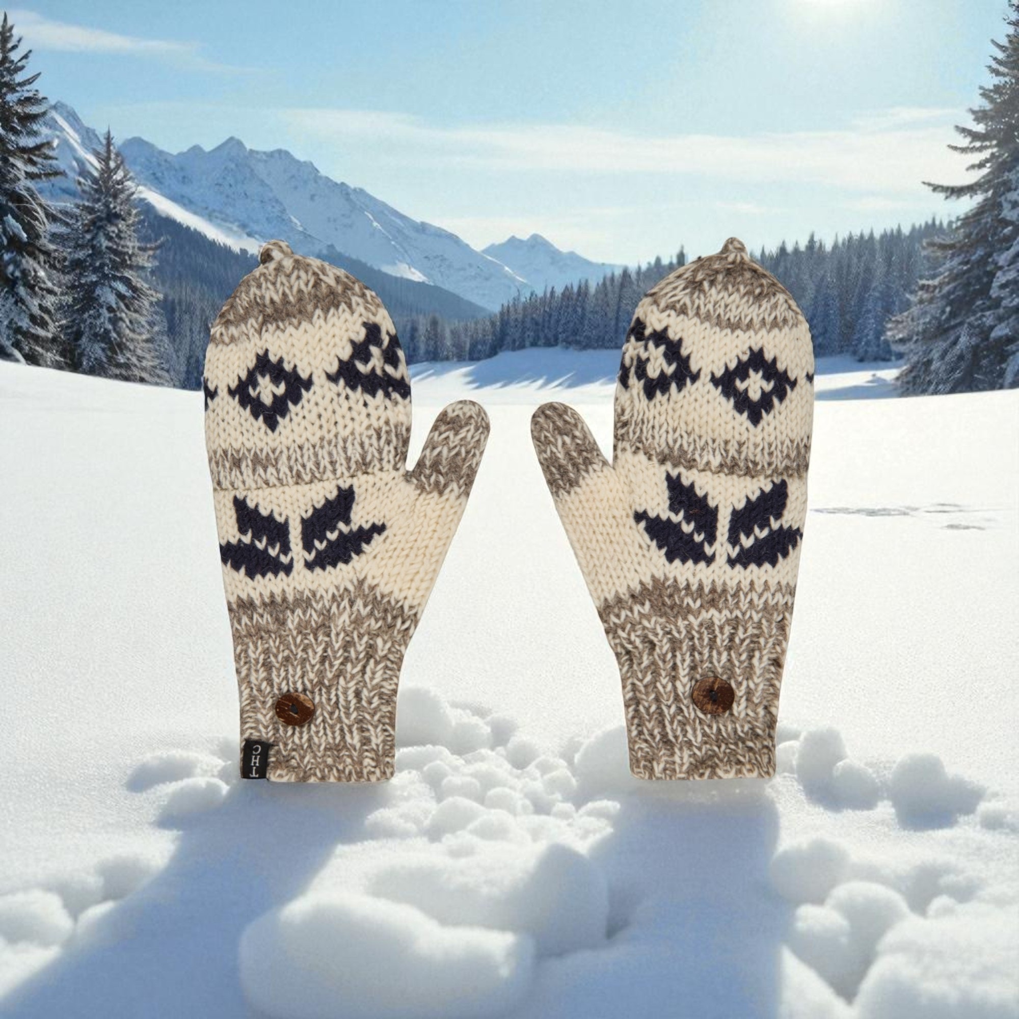 THC Klapphandschuhe 609 Norweger grau 4