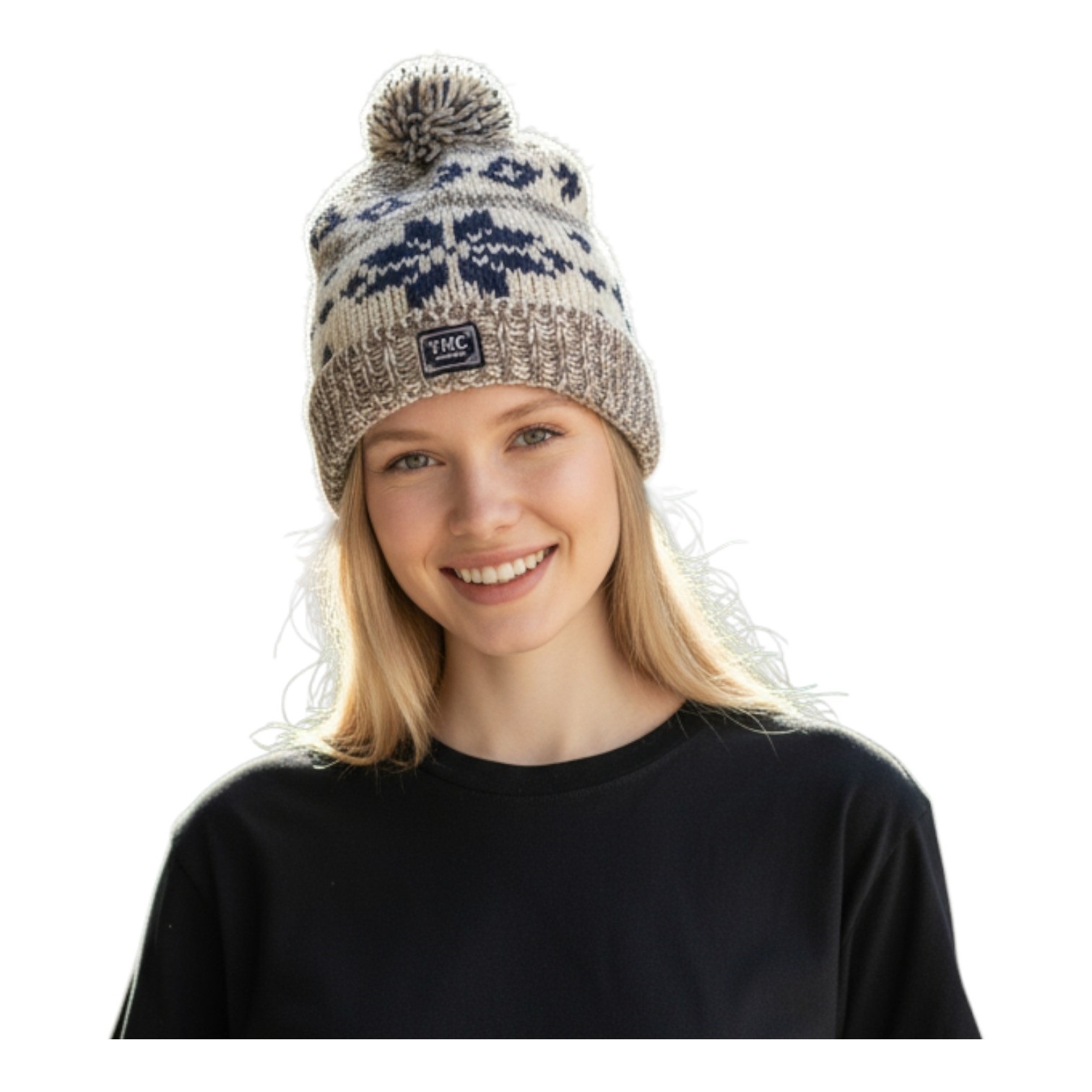 THC Schafwoll Pudelmütze 609 Norweger grau 5