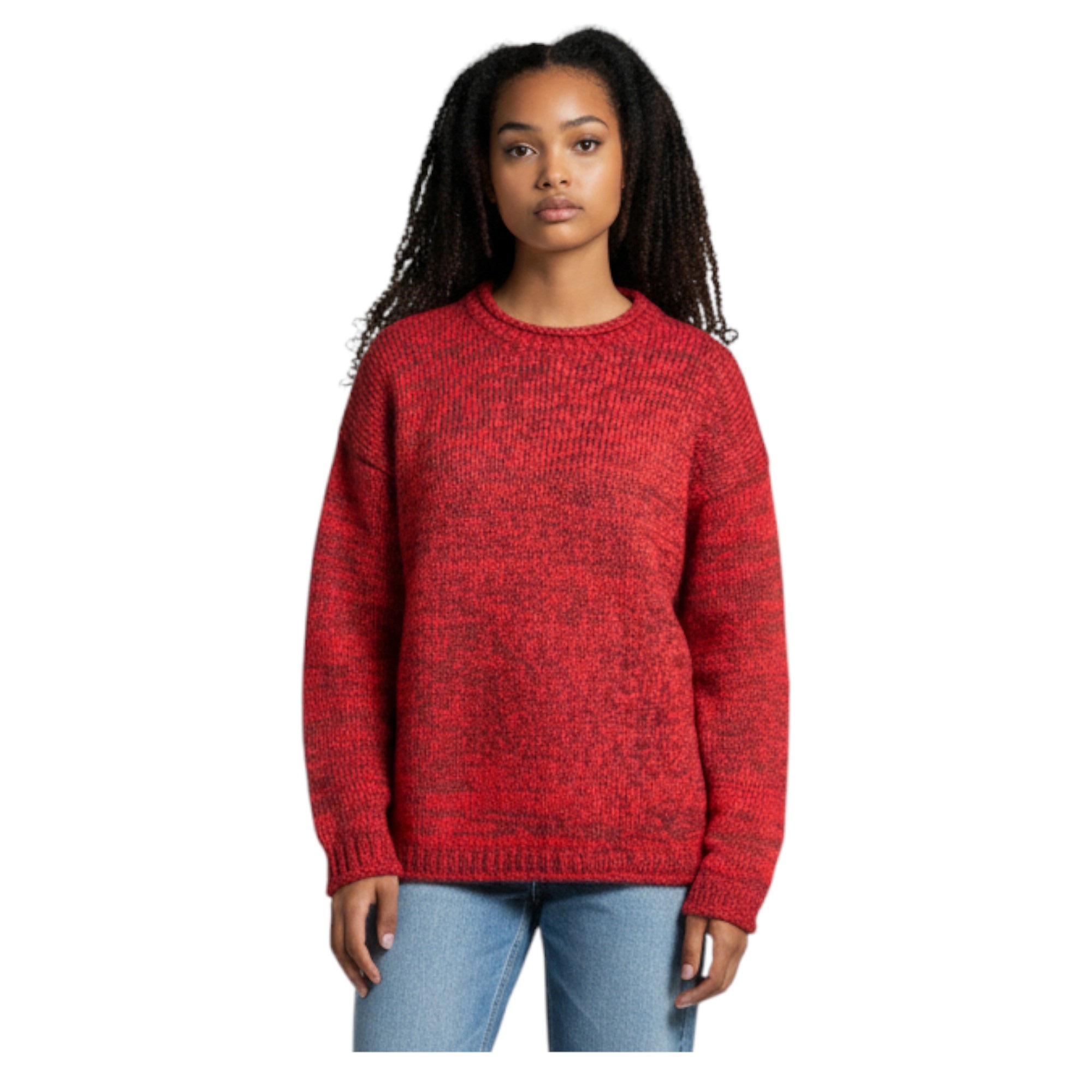 THC Schafwoll Strickpullover rot 715 5