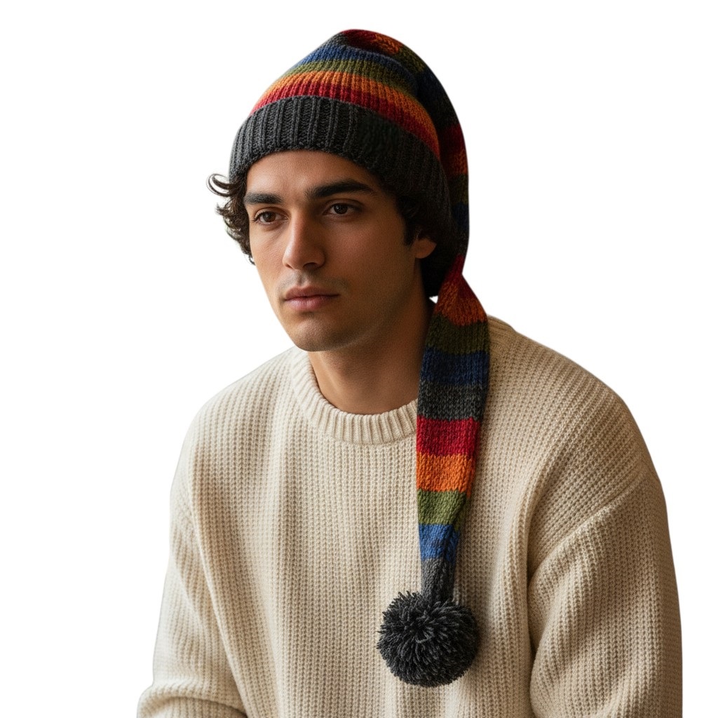 THC Schafwoll Zipfelmütze 814 bunt 4