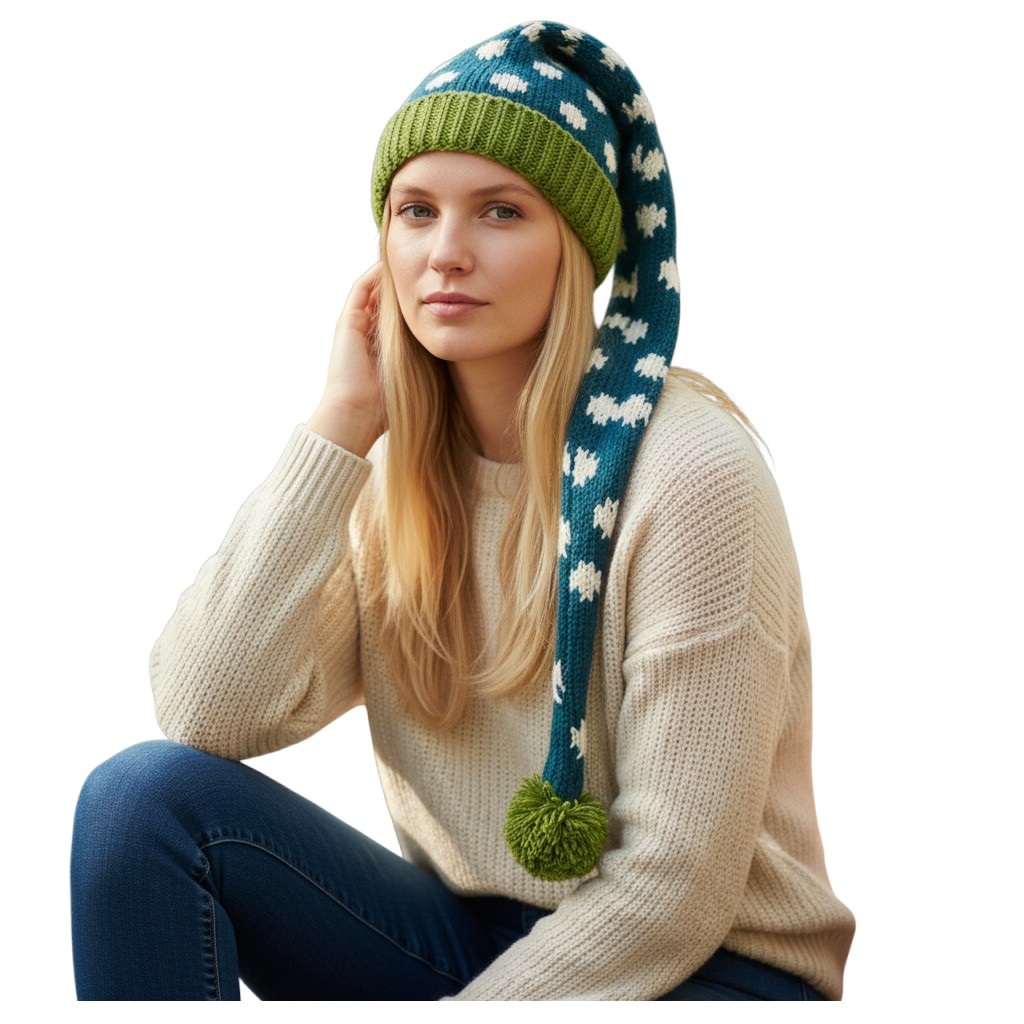 THC Schafwoll Zipfelmütze 842 gepunktet 5