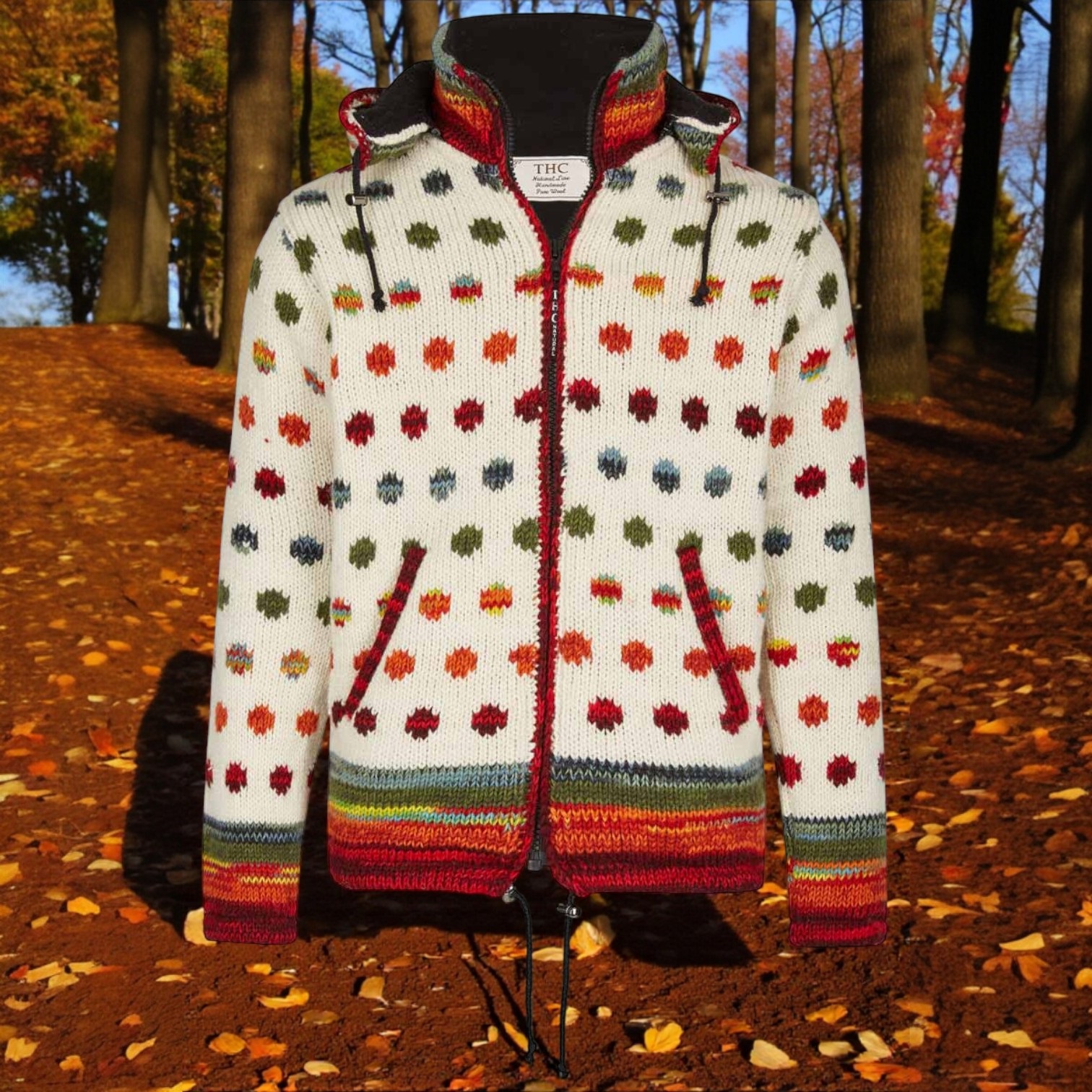 THC Schafwollstrickjacke 840 gepunktet 4