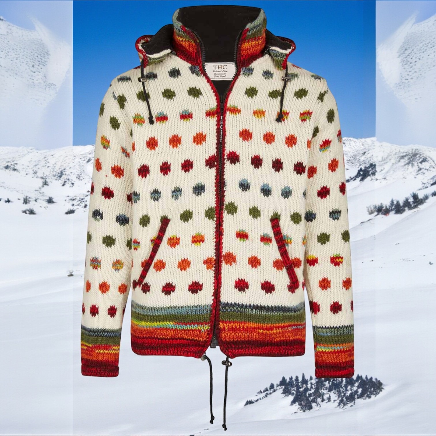 THC Schafwollstrickjacke 840 gepunktet 5