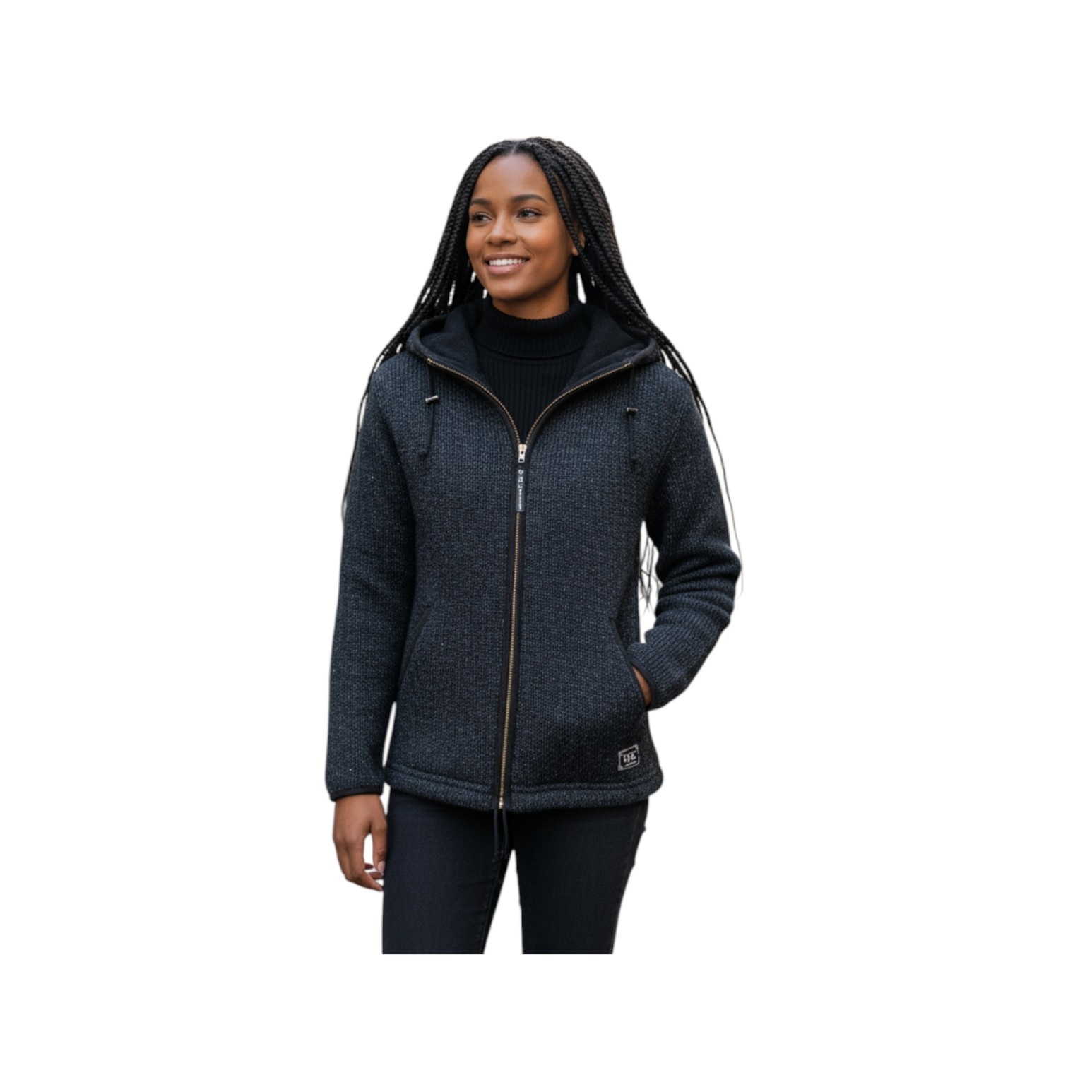 THC Schafwollstrickjacke anthrazit 509 6