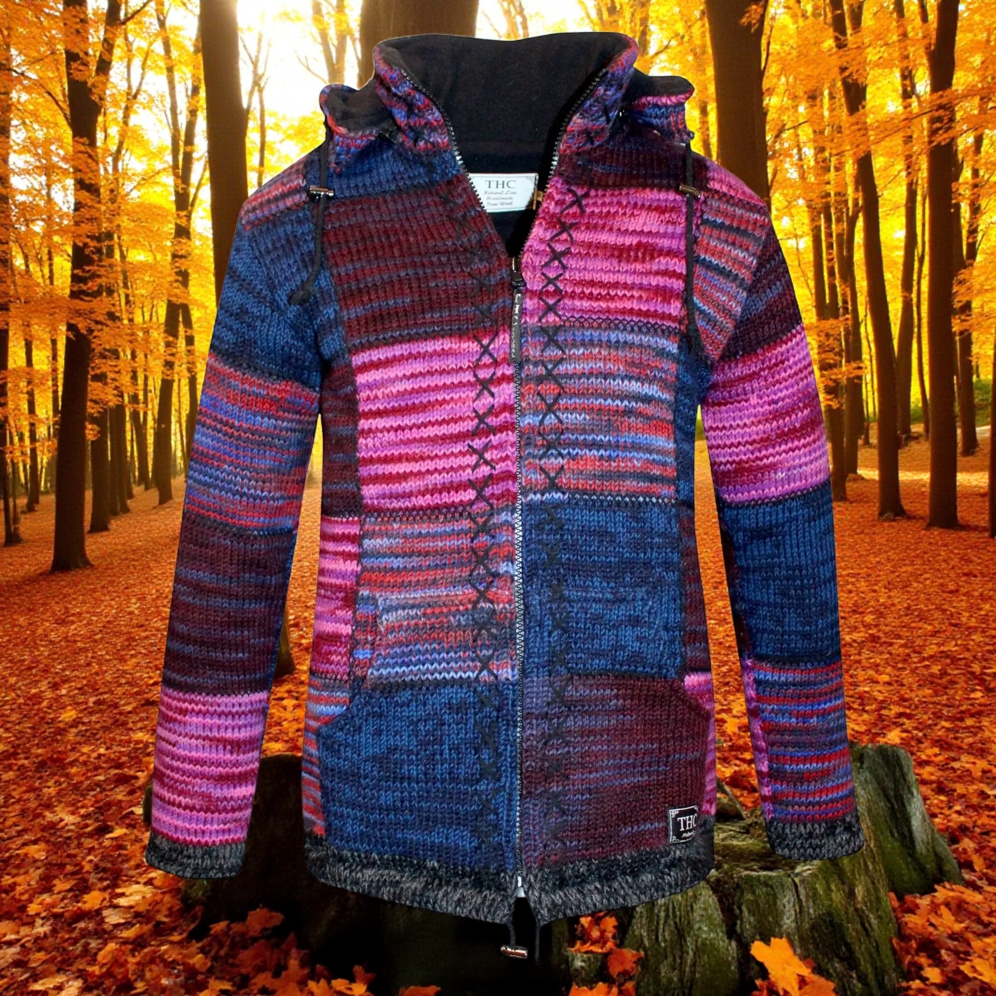 THC Strickjacke 805 lila Quadrate 4