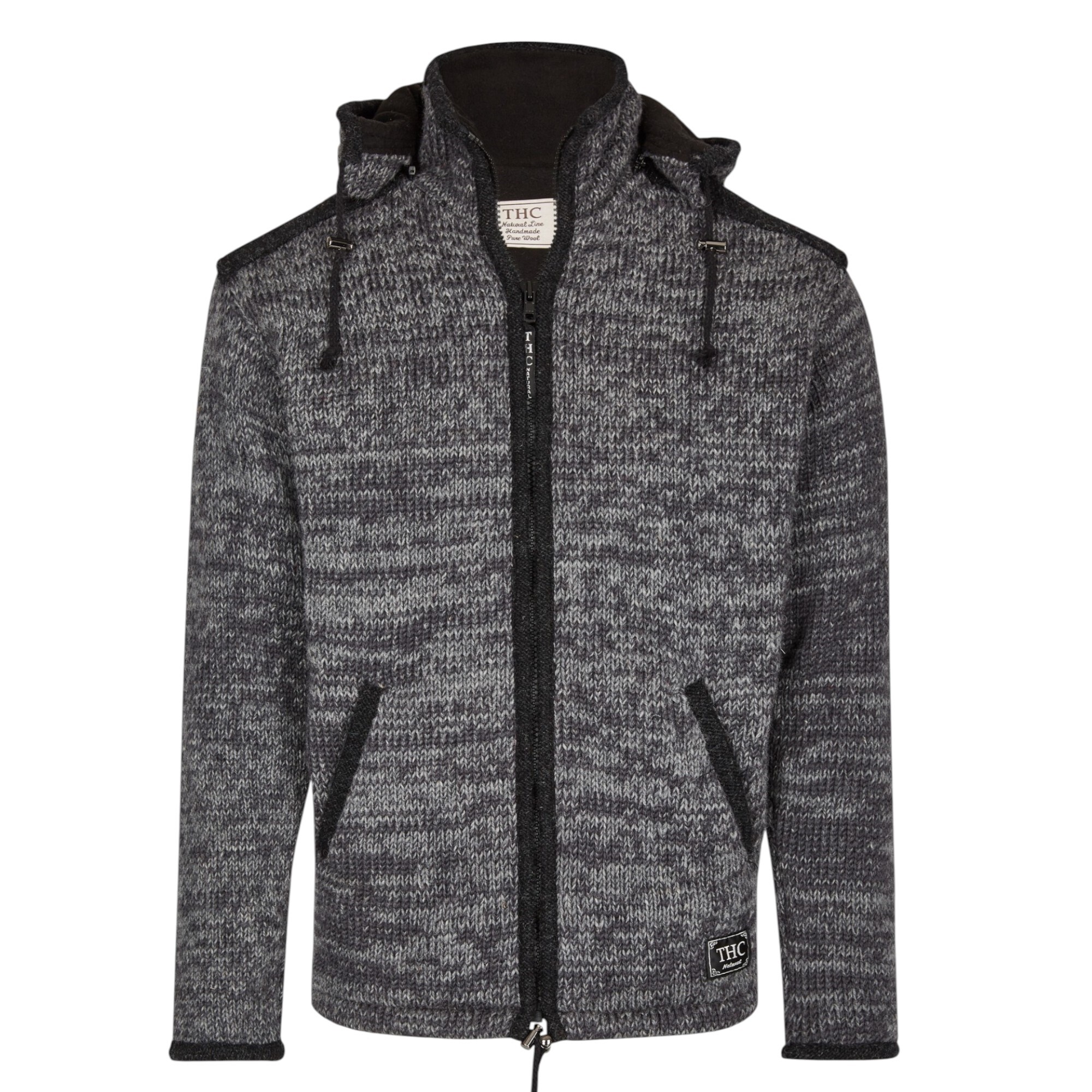THC Schafwollstrickjacke anthrazit 809