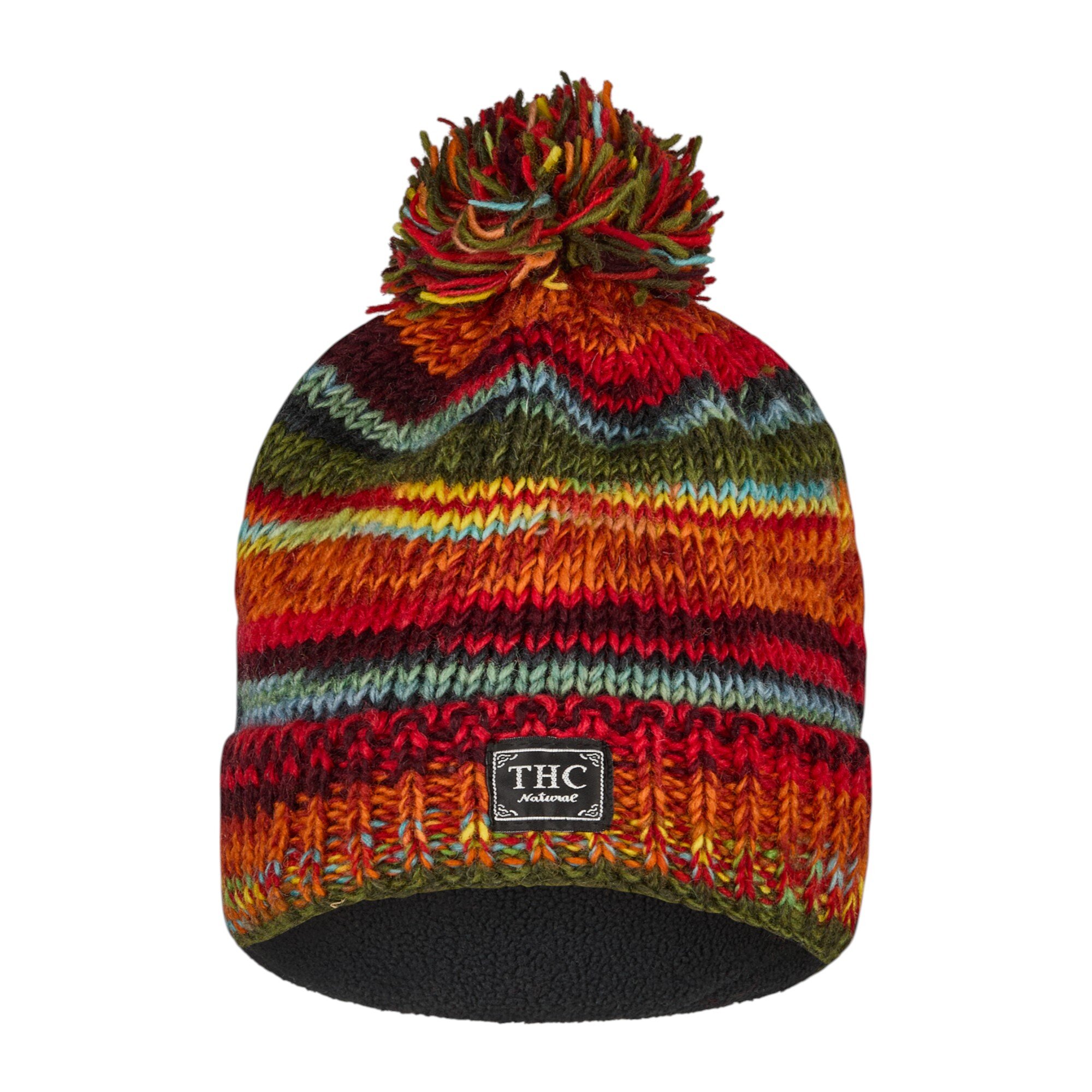 THC Schafwoll Pudelmütze 616 bunt