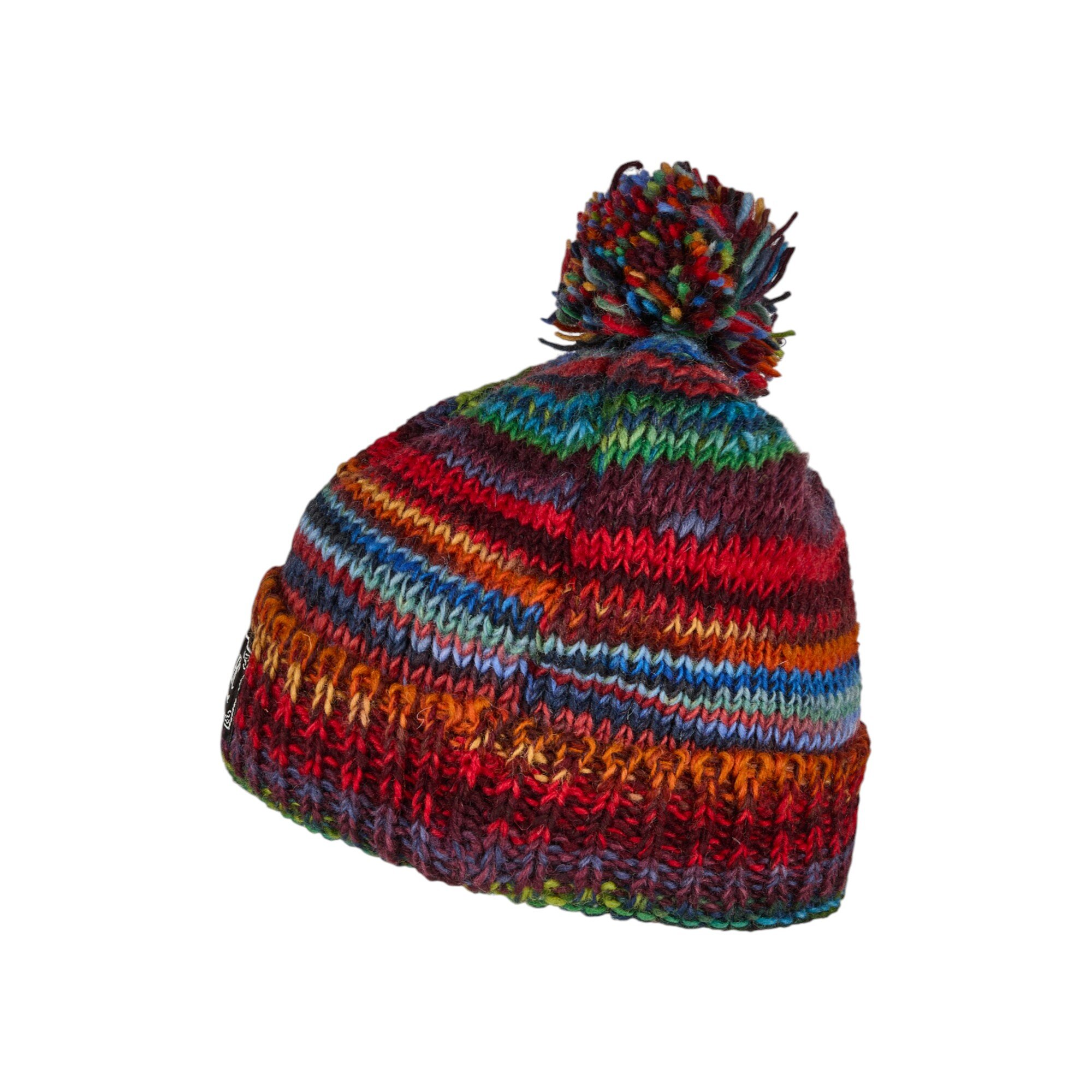 THC Schafwoll Pudelmütze 727 bunt