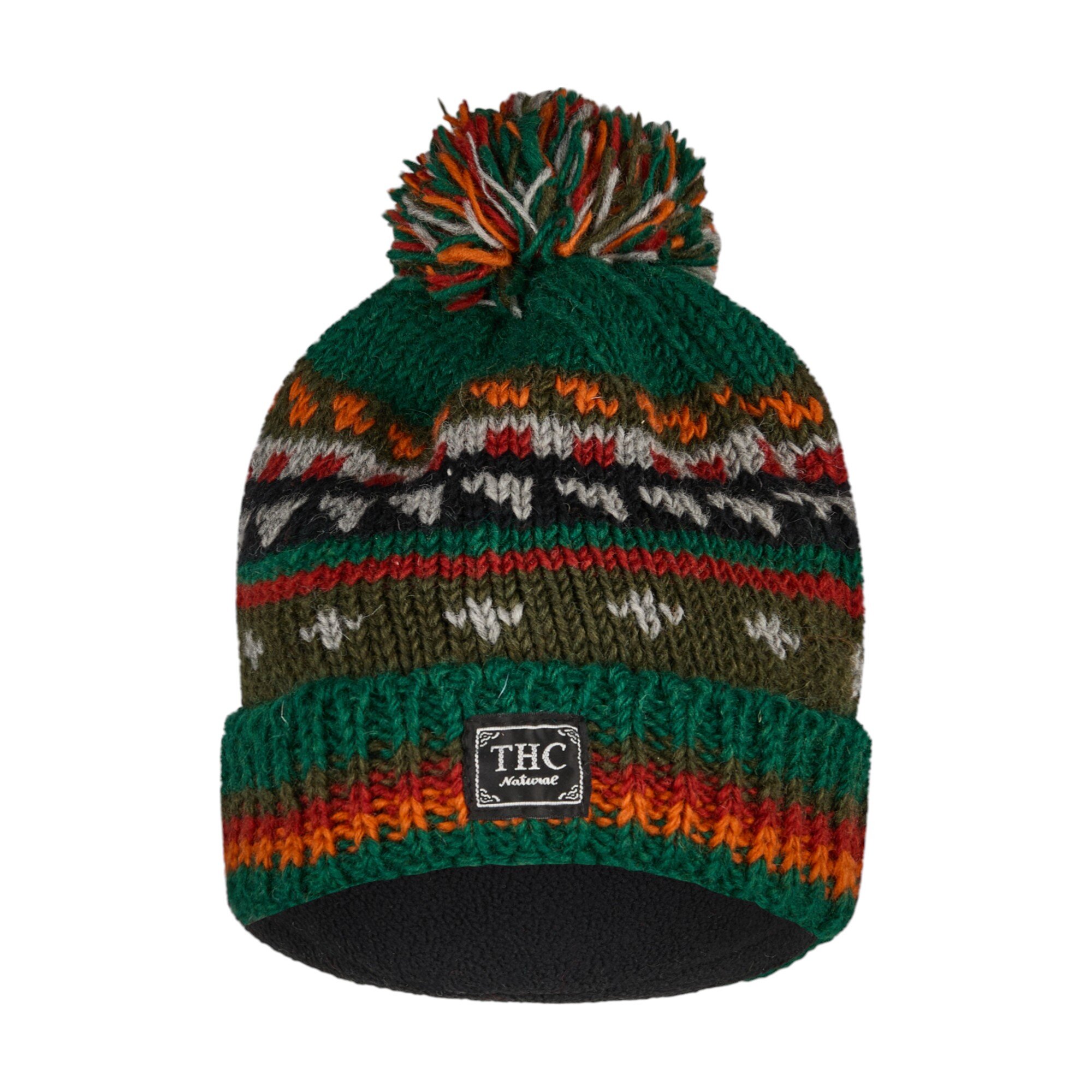 THC Schafwoll Pudelmütze 800 bunt
