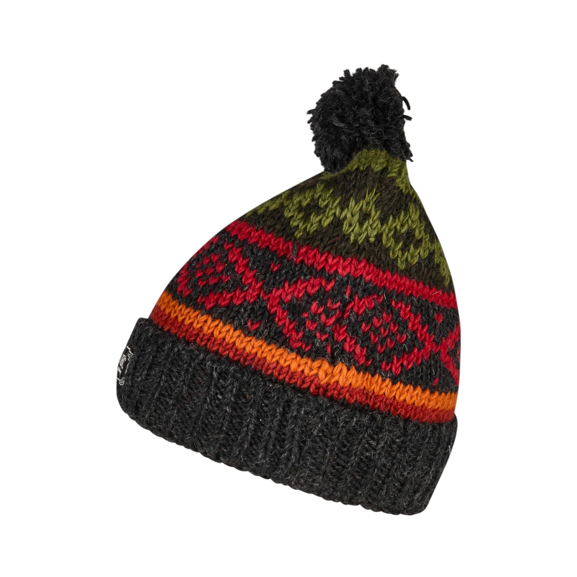 THC Schafwoll Pudelmütze 827 bunte Muster