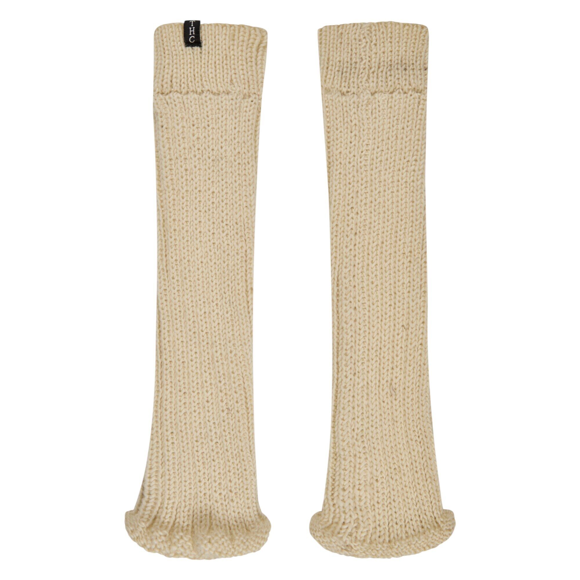 THC Schafwoll Stulpen weiß