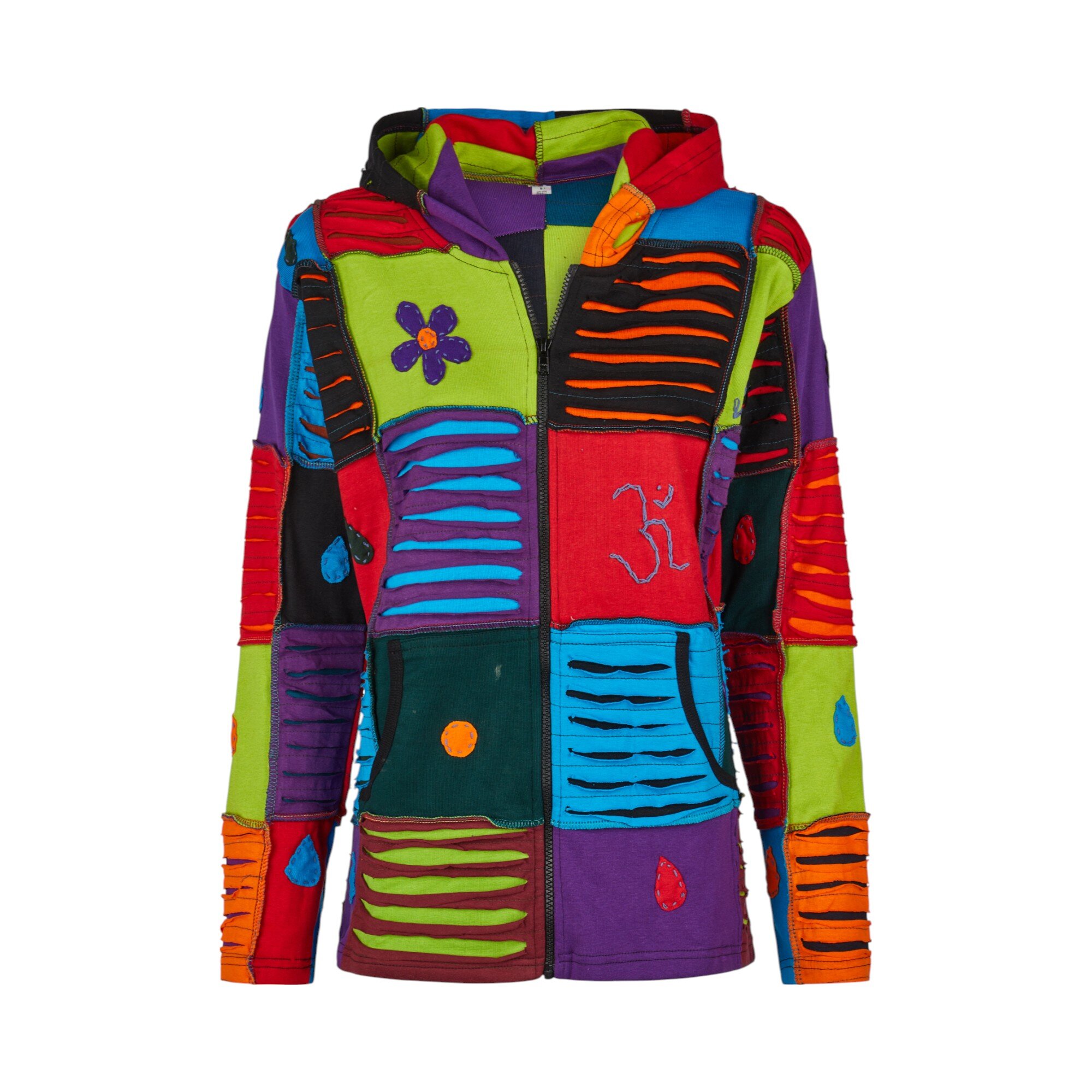 Baumwoll Patch Jacke bunt