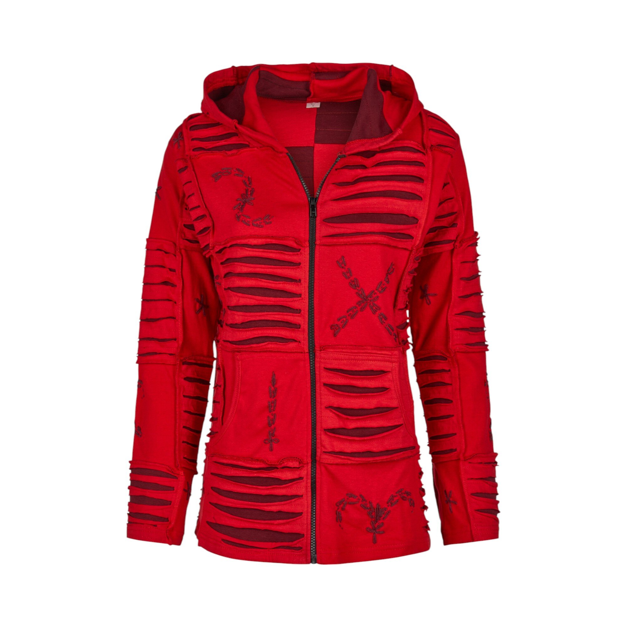 Baumwoll Patch Jacke Rot