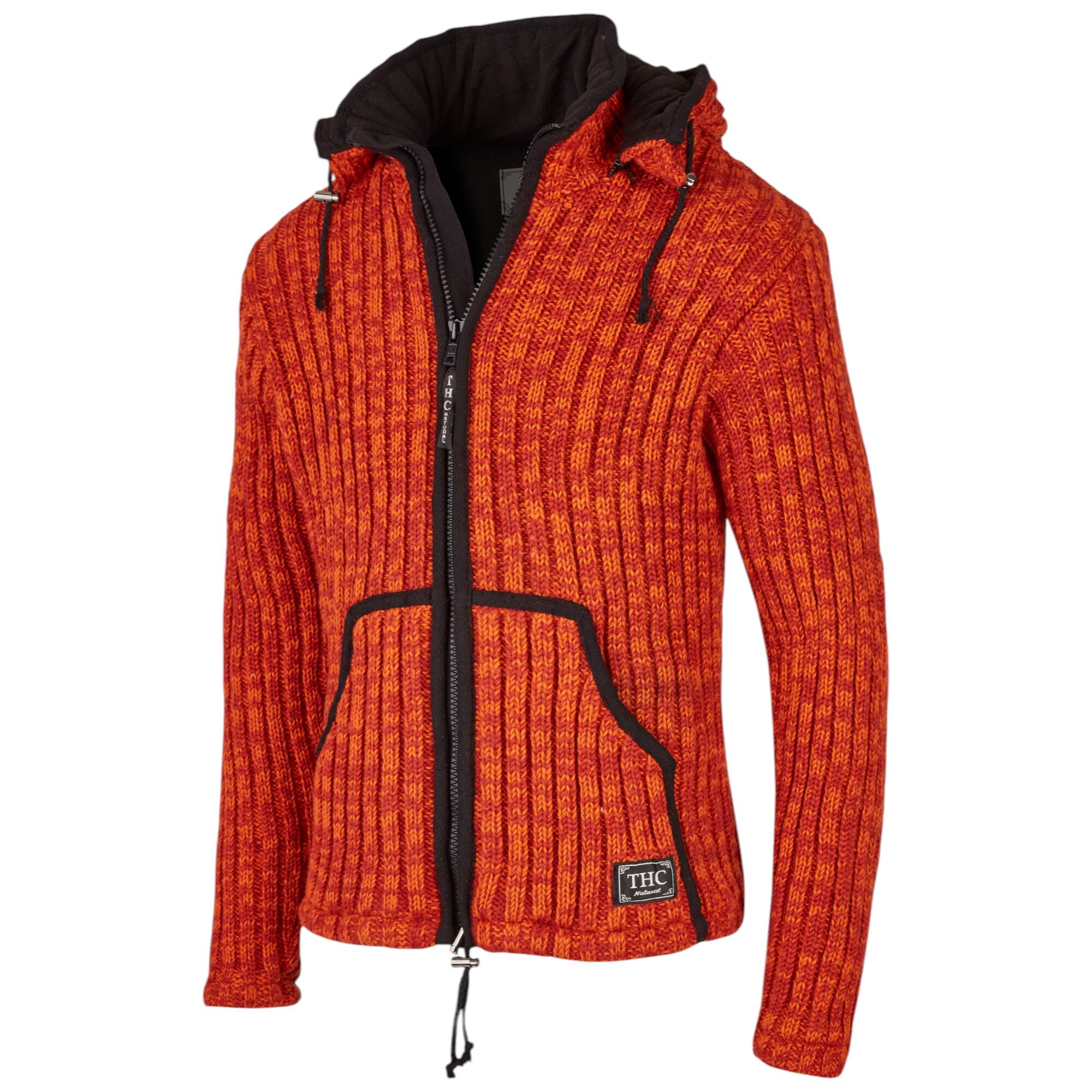 THC Schafwoll Strickjacke orange (Modell 719) 