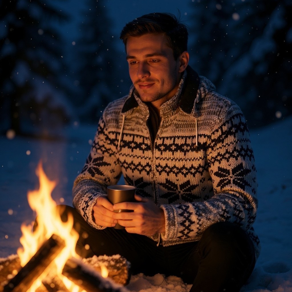 Schafwollstrickjacke Norweger grau 609 8