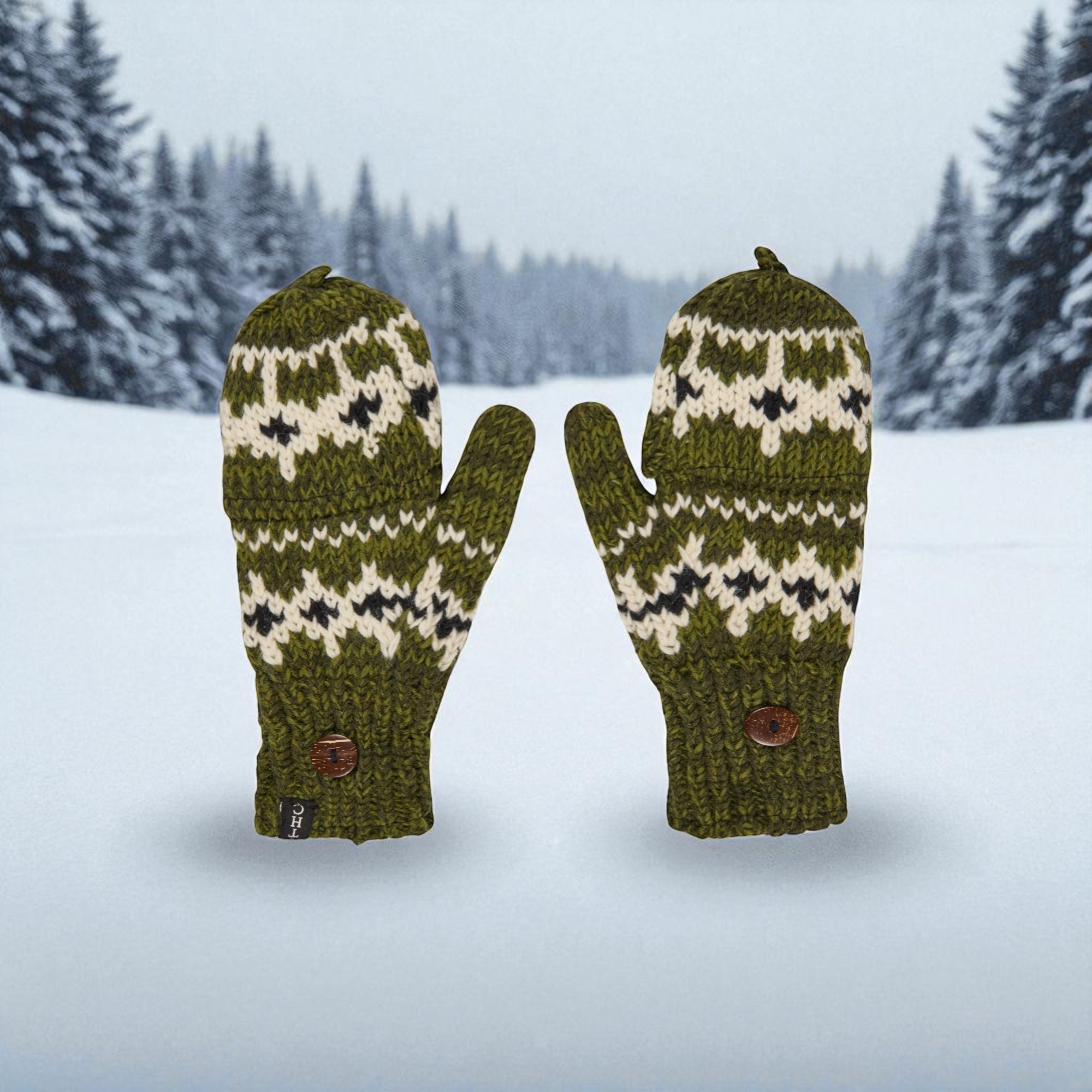 THC Klapphandschuhe 607 Norweger grün 5