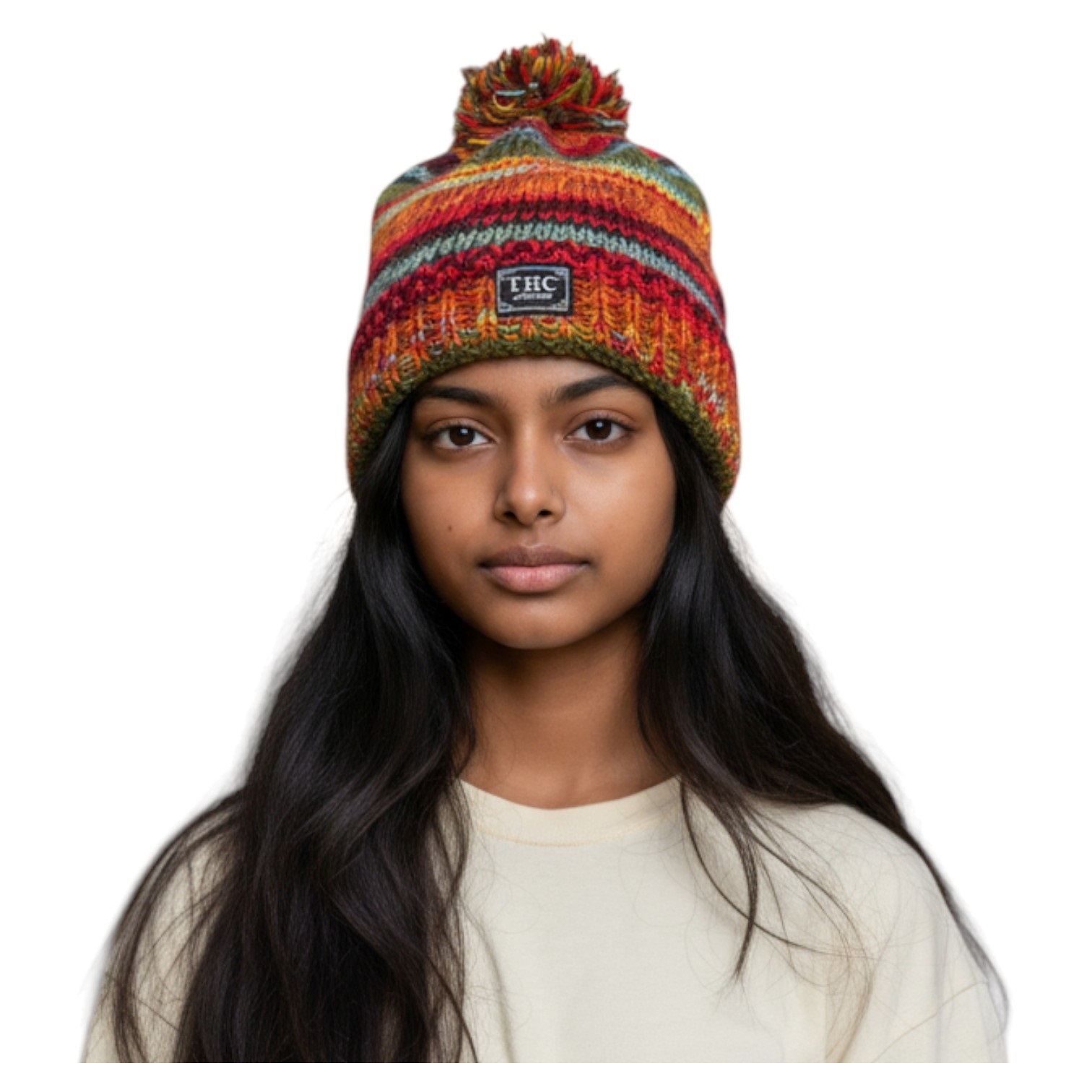 THC Schafwoll Pudelmütze 616 bunt 5