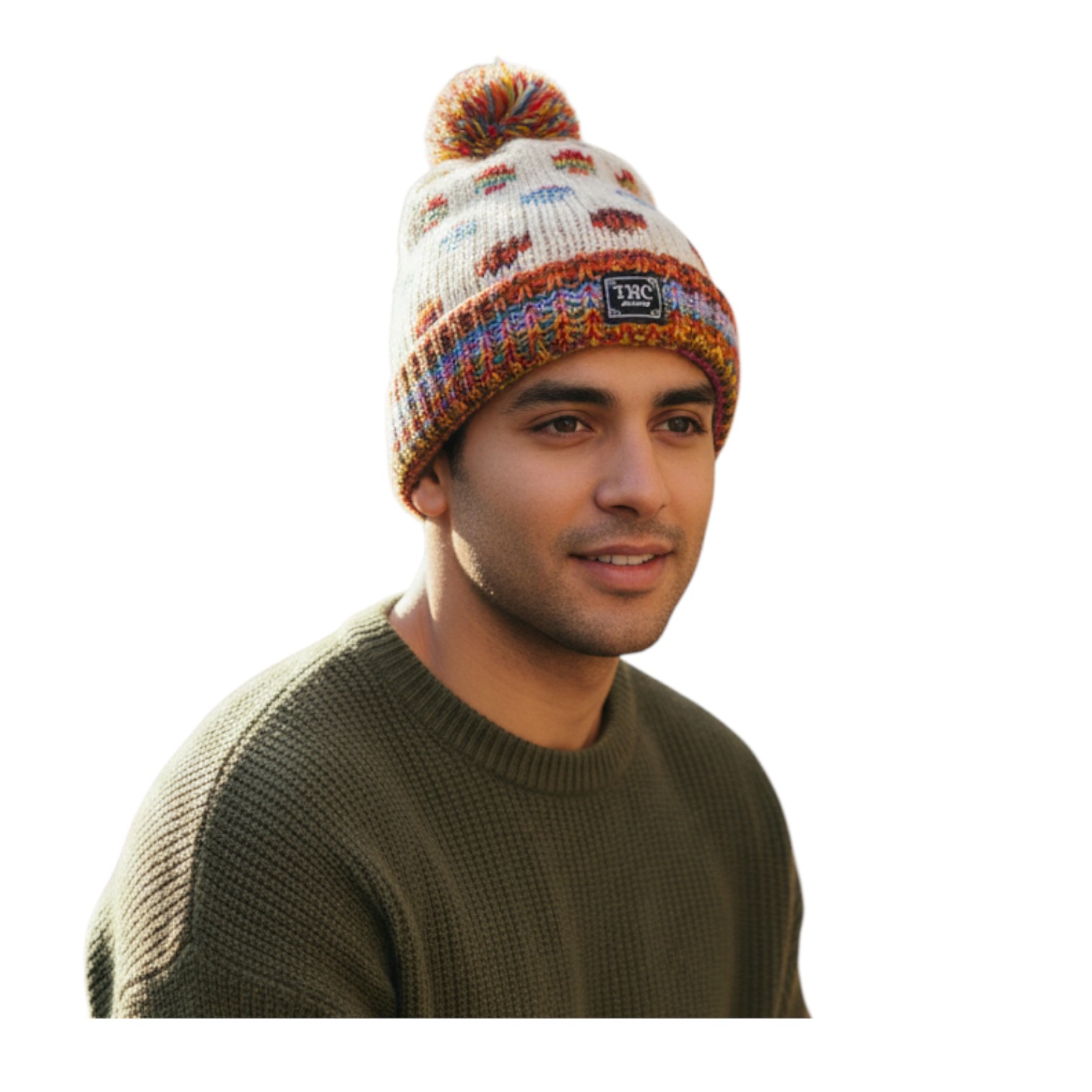 THC Schafwoll Pudelmütze 840 gepunktet 4