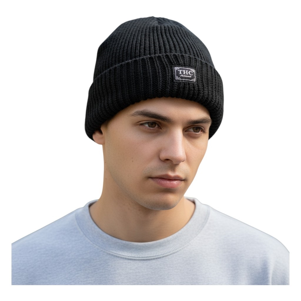 THC Schafwoll Rollcap 721 schwarz 4