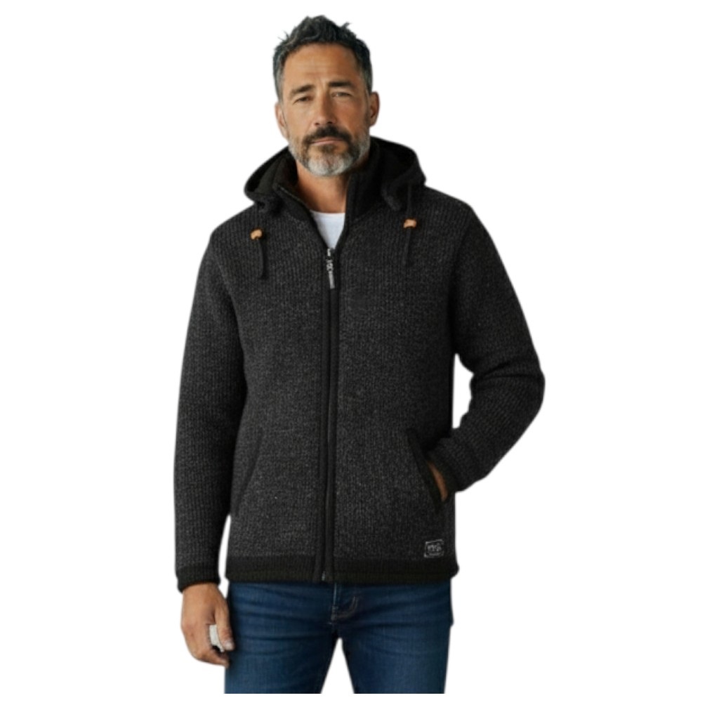 THC Schafwoll Strickjacke 810 anthrazit 4