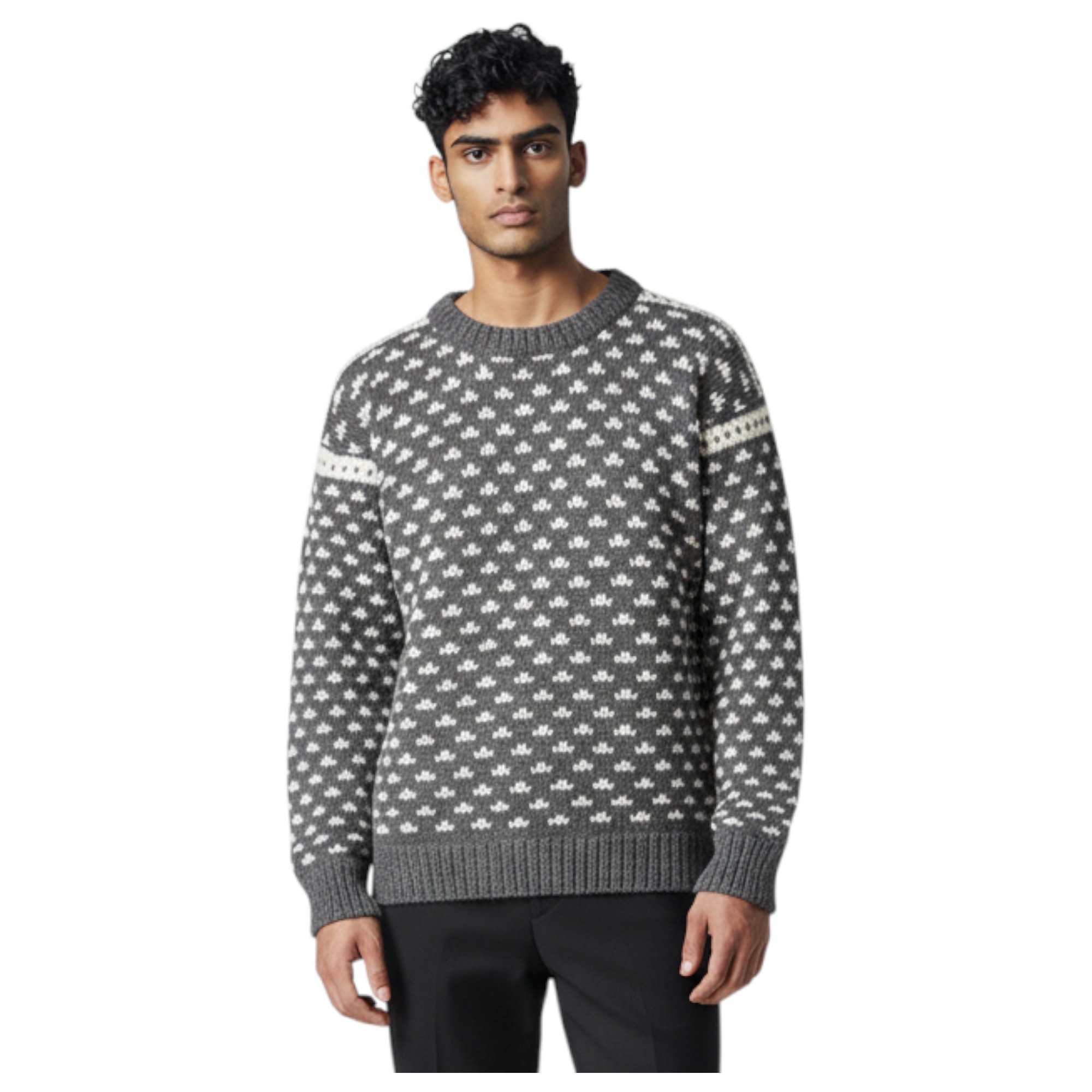 THC Schafwoll Strickpullover anthrazit 131 4