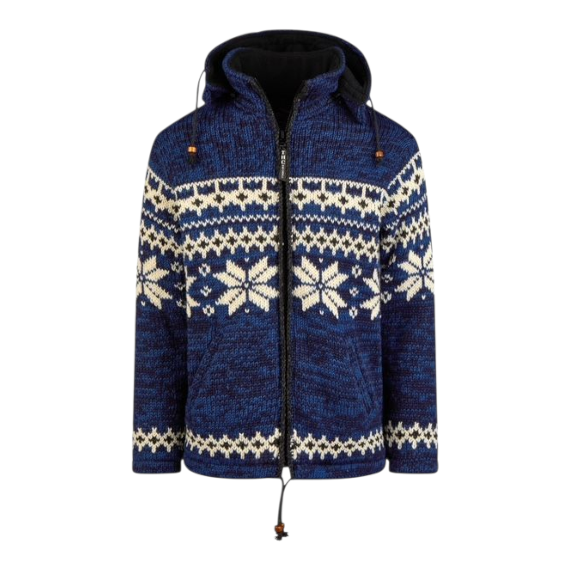 THC Schafwollstrickjacke Norweger blau 605