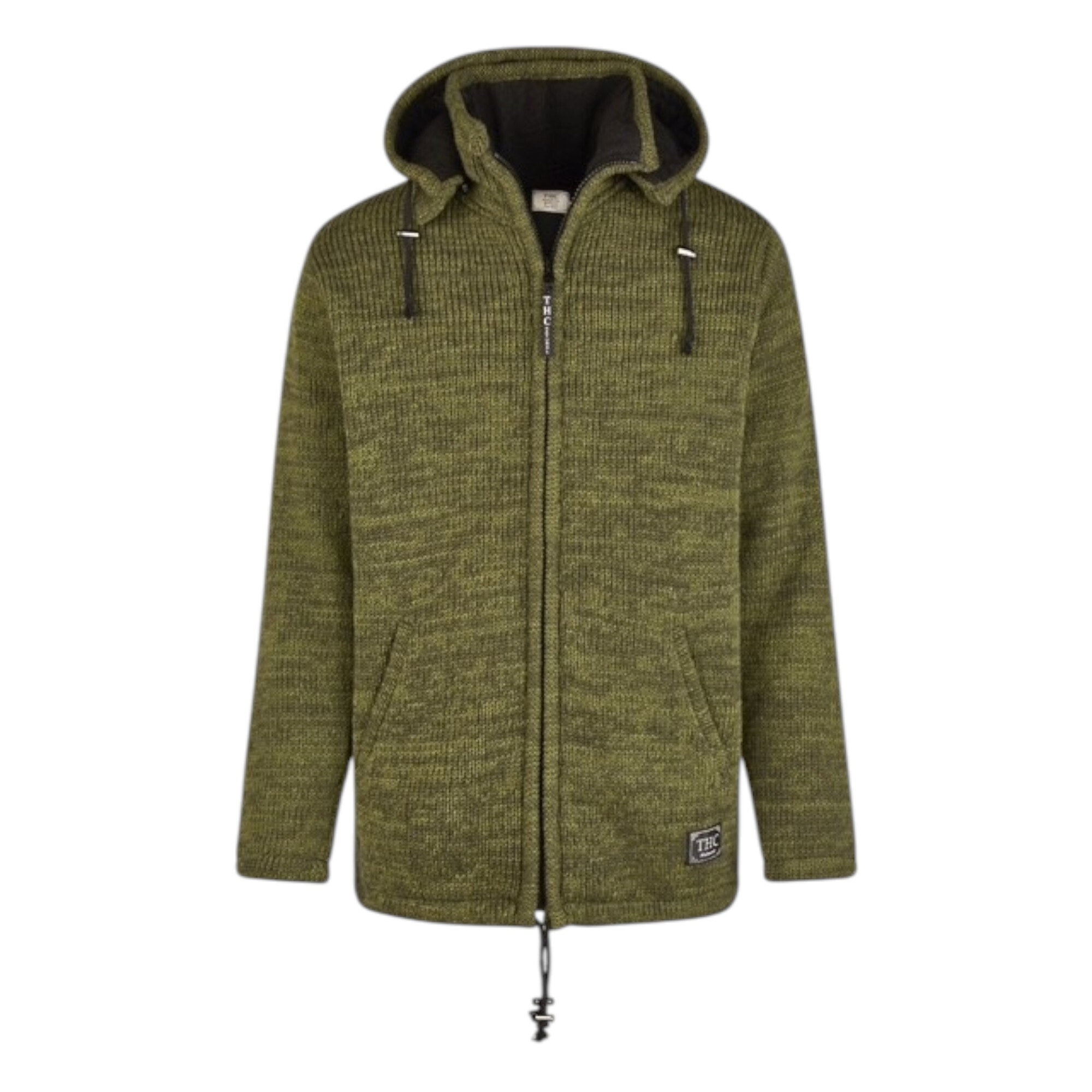 THC Schafwollstrickjacke 627 grün
