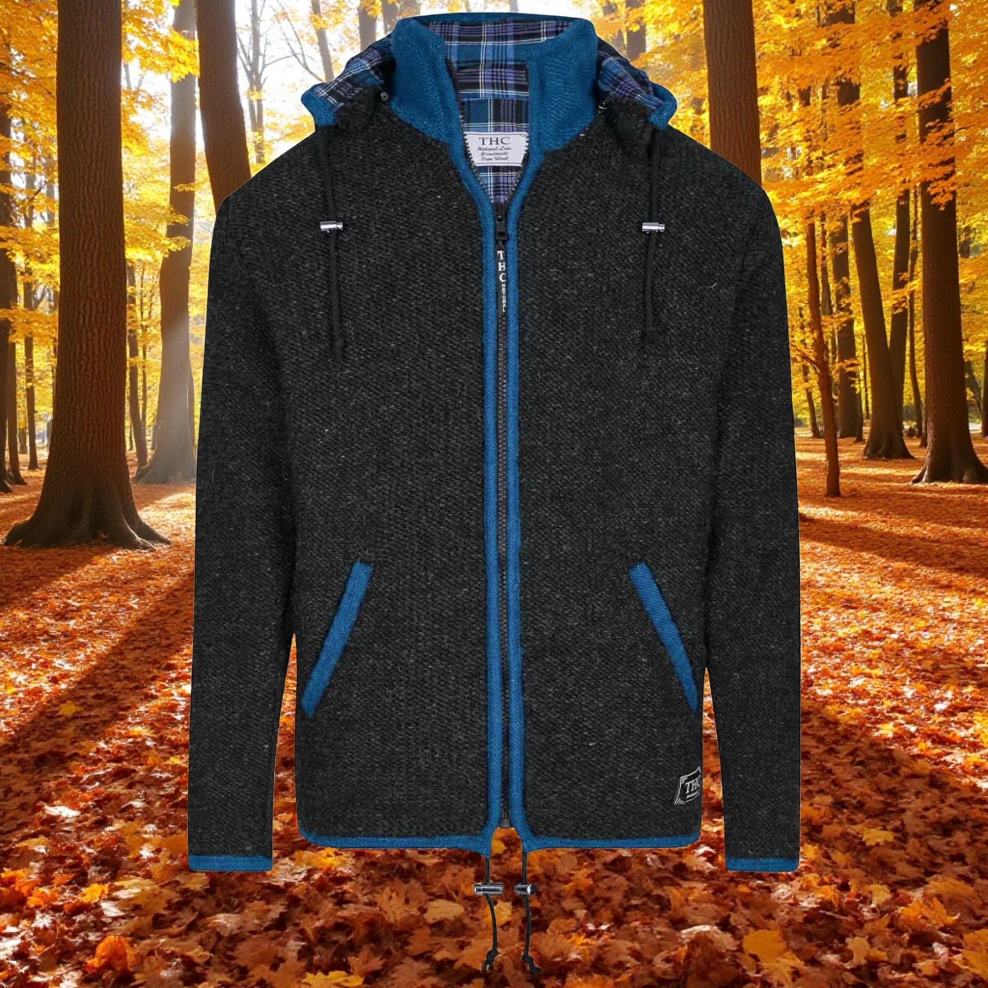 THC Strickjacke 808 Baumwollfutter schwarz blau 4