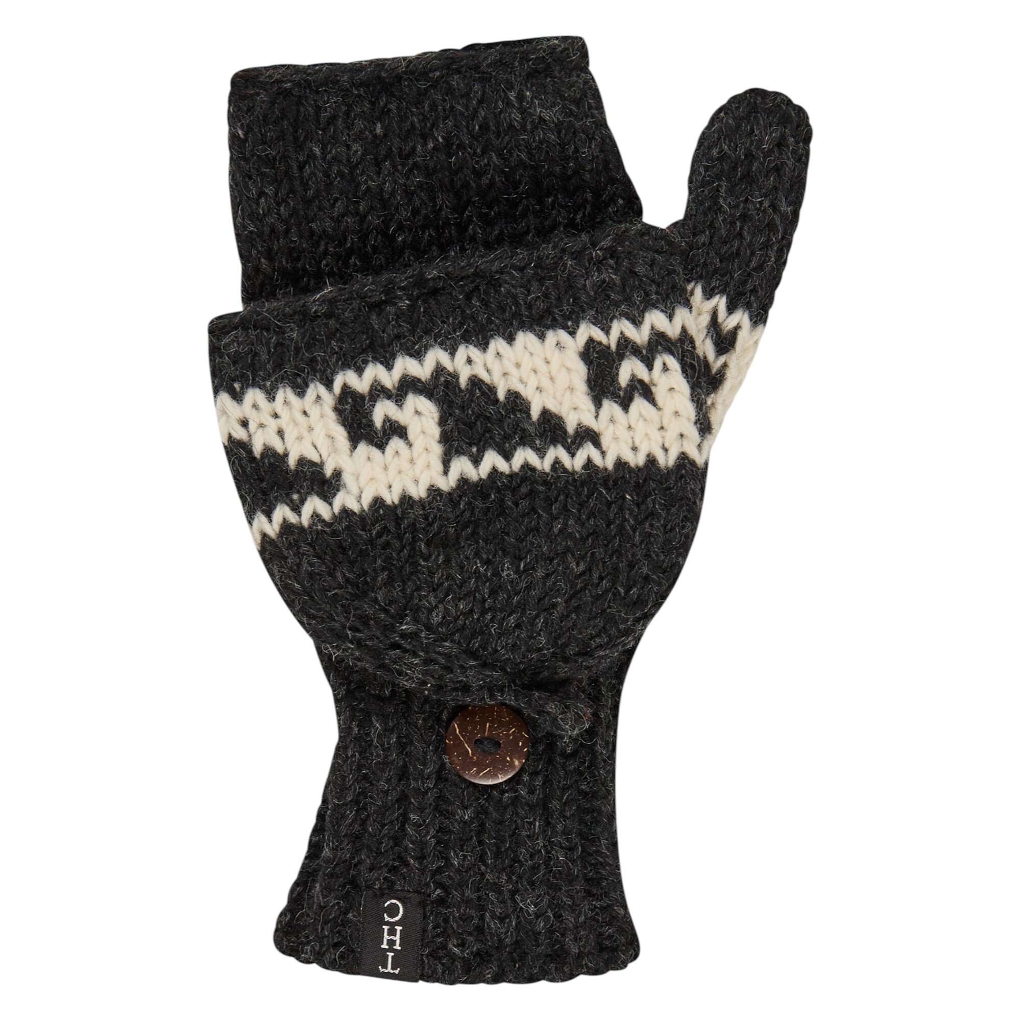 THC Klapphandschuhe 606 Rentier schwarz 3