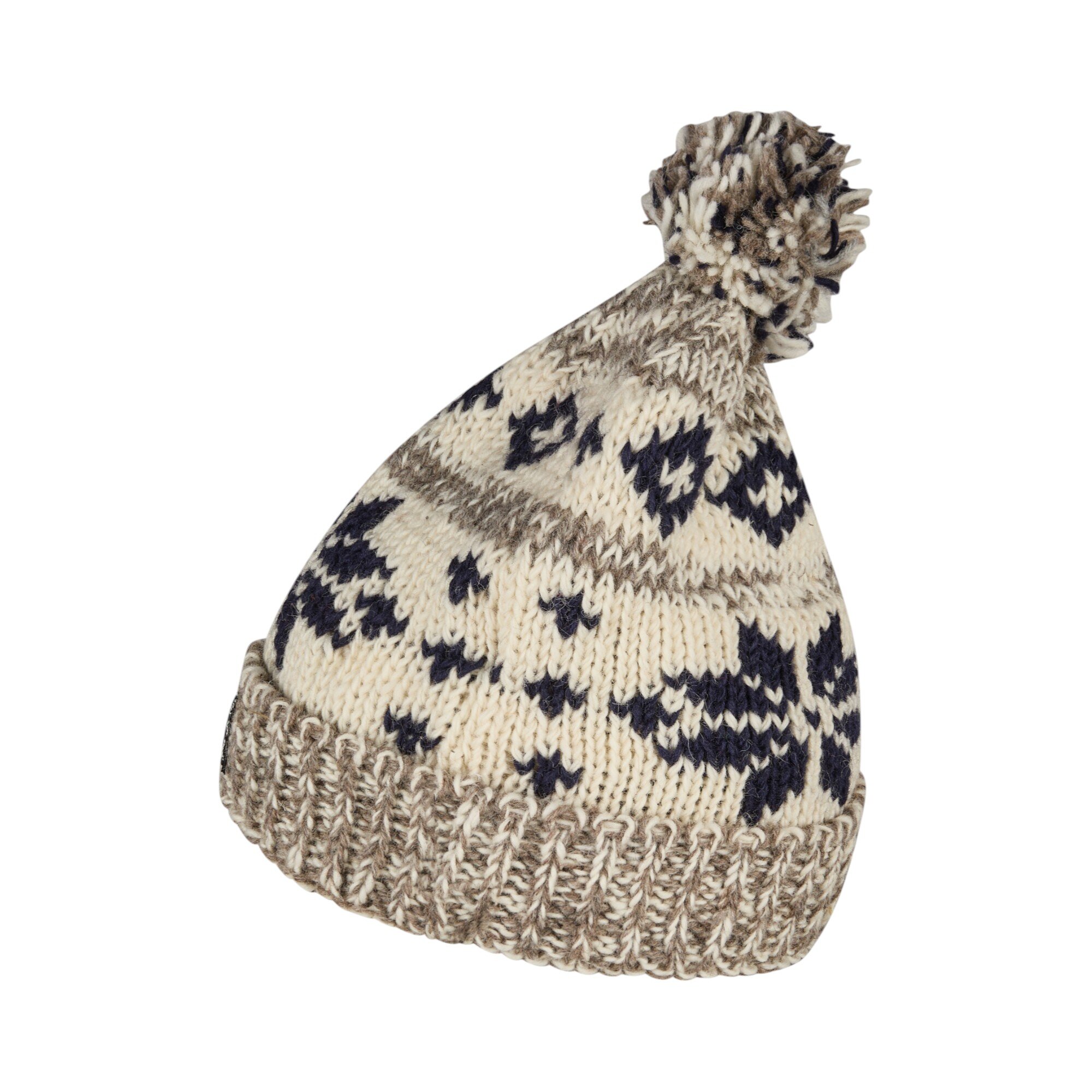 THC Schafwoll Pudelmütze 609 Norweger grau