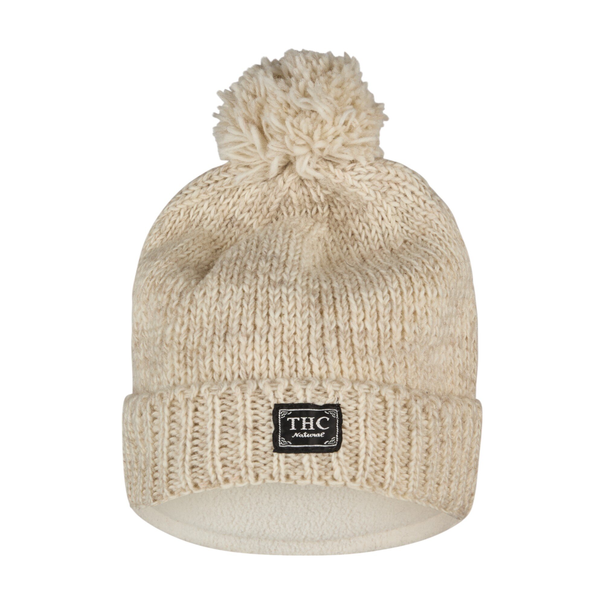 THC Schafwoll Pudelmütze 713 weiß