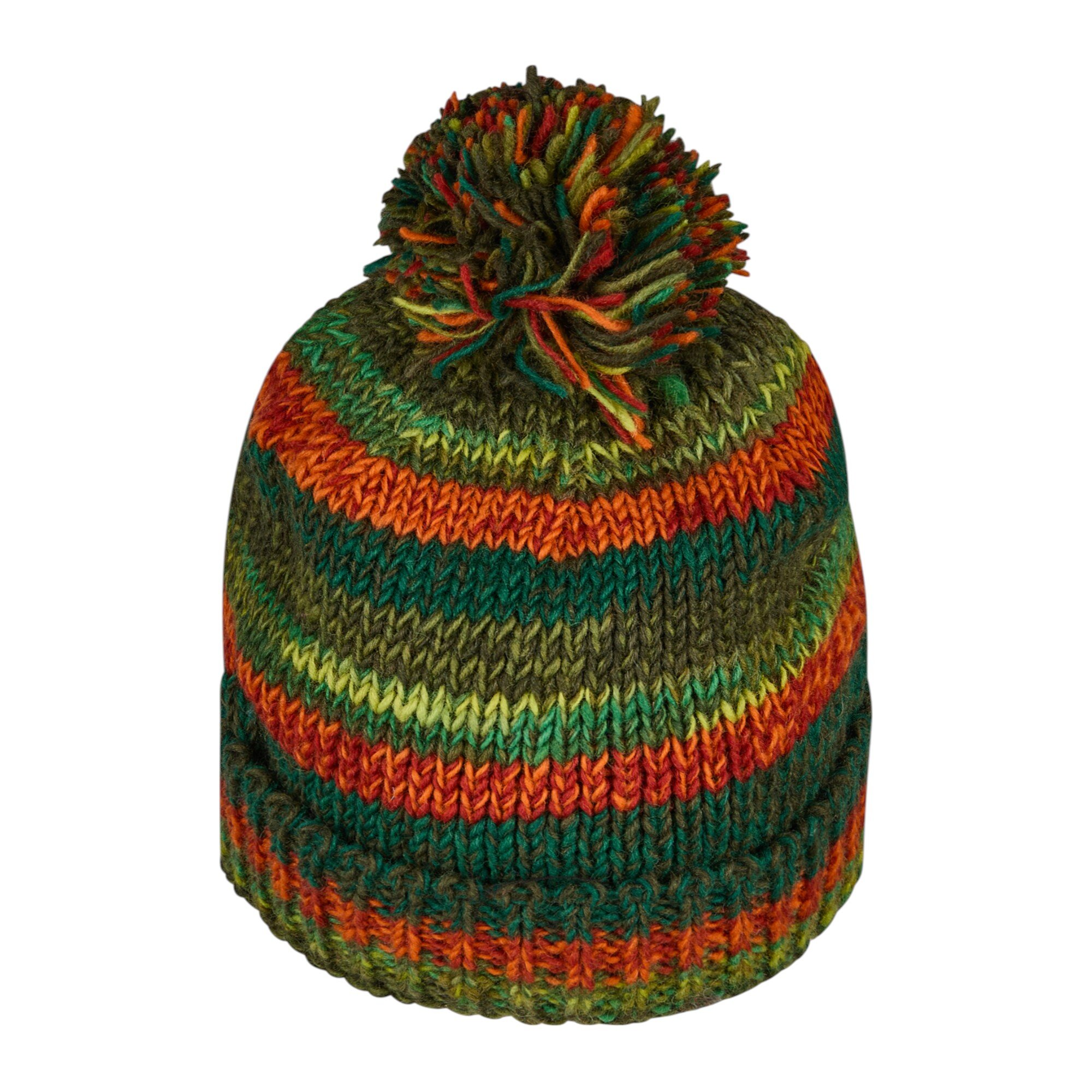 THC Schafwoll Pudelmütze 804 grün 3