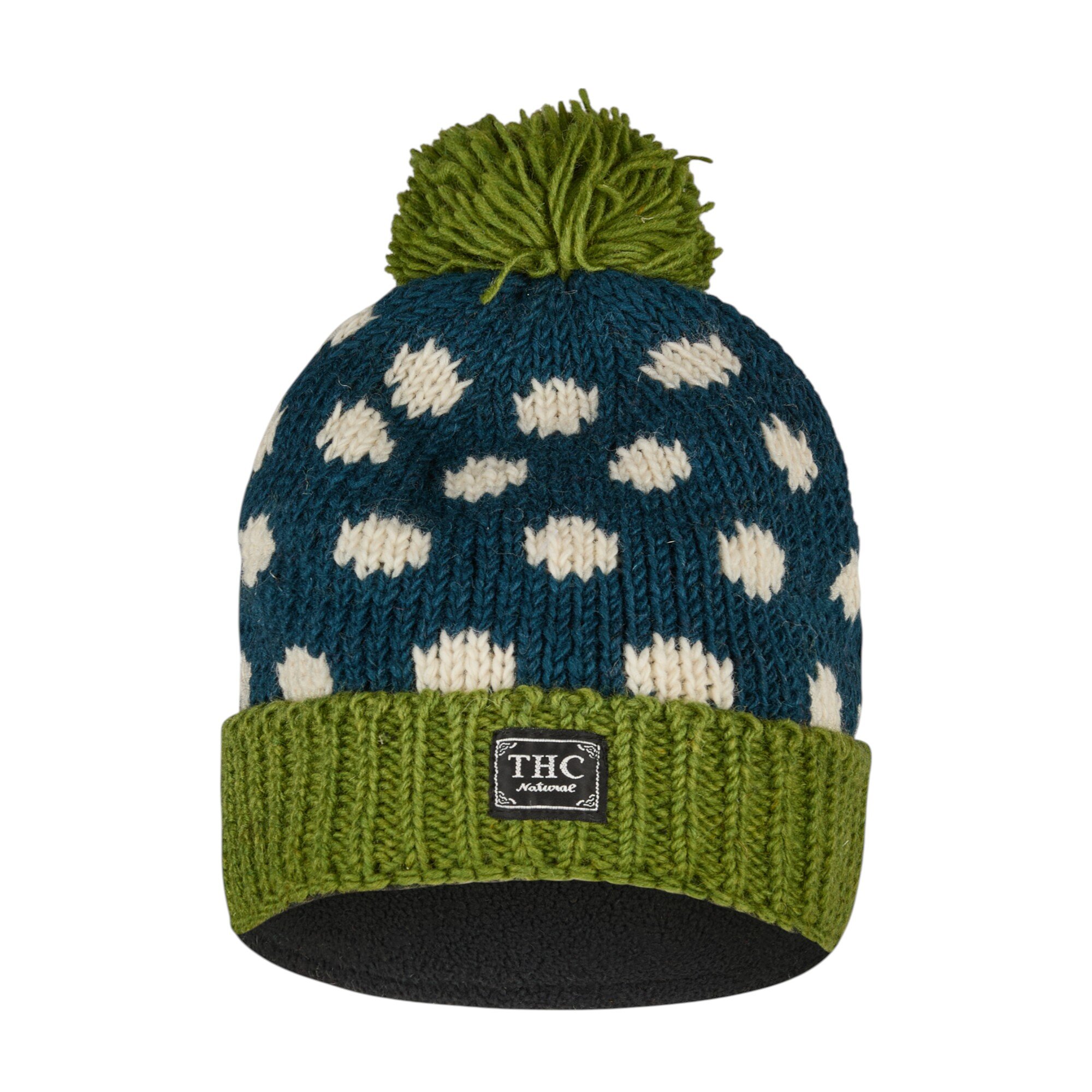 THC Schafwoll Pudelmütze 842 gepunktet