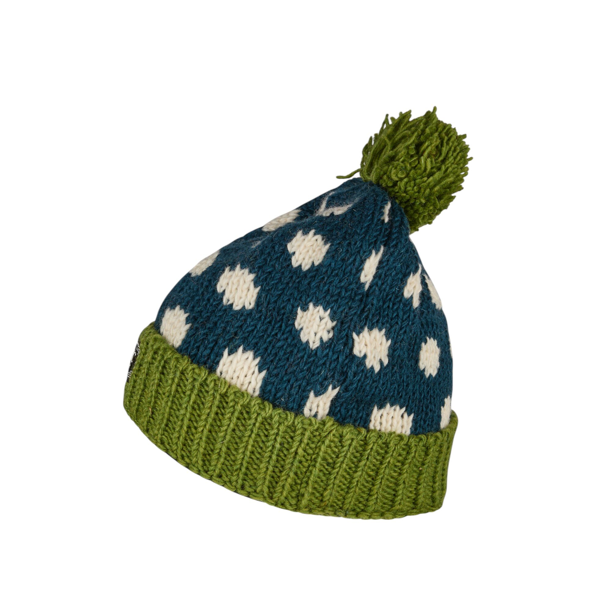 THC Schafwoll Pudelmütze 842 gepunktet