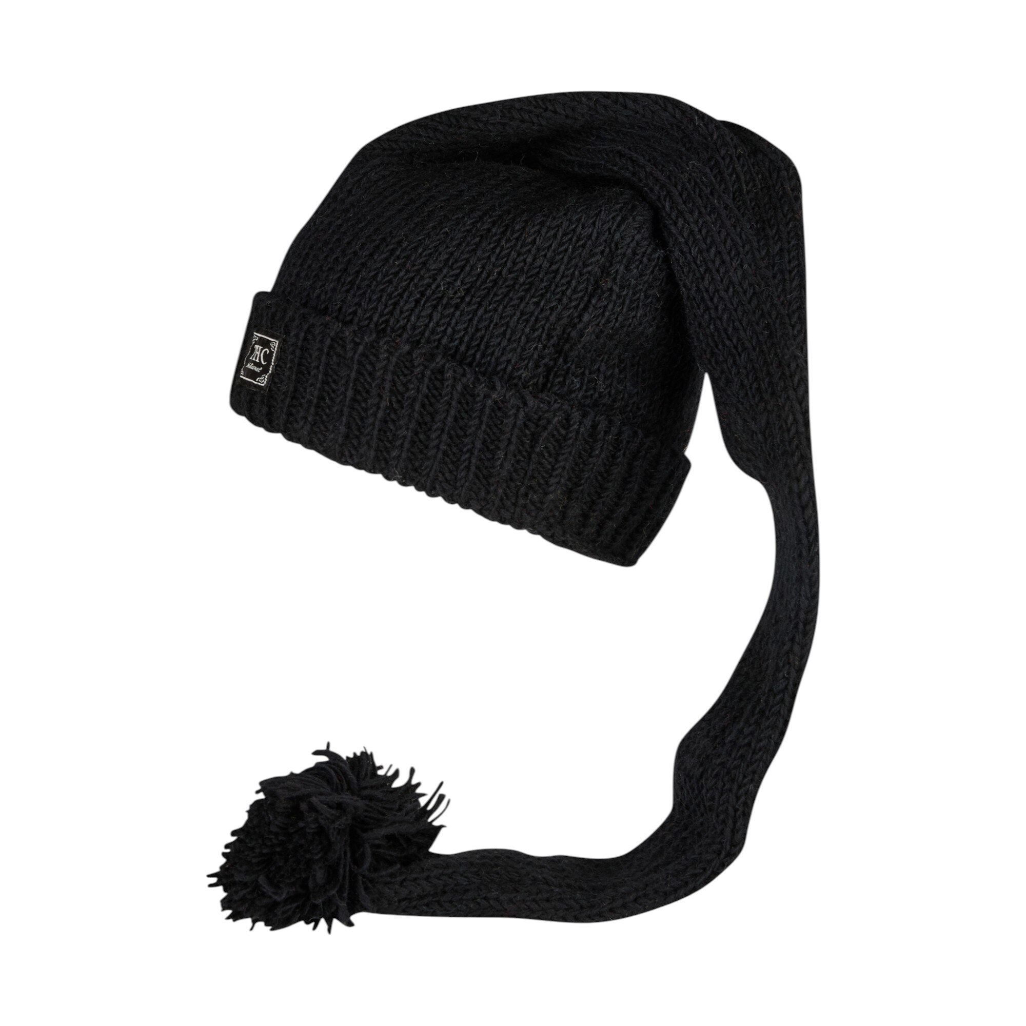 THC Schafwoll Zipfelmütze 721 schwarz