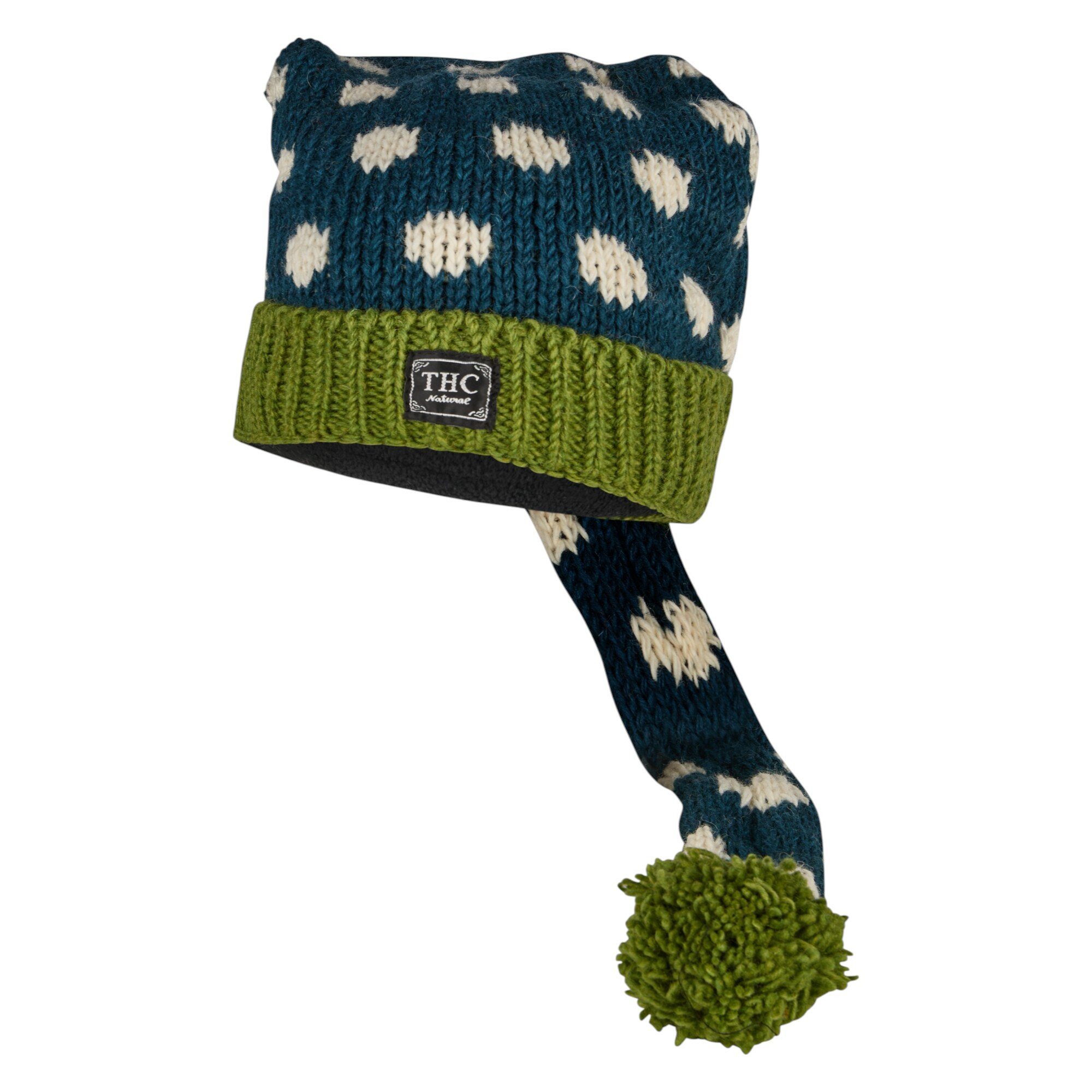 THC Schafwoll Zipfelmütze 842 gepunktet