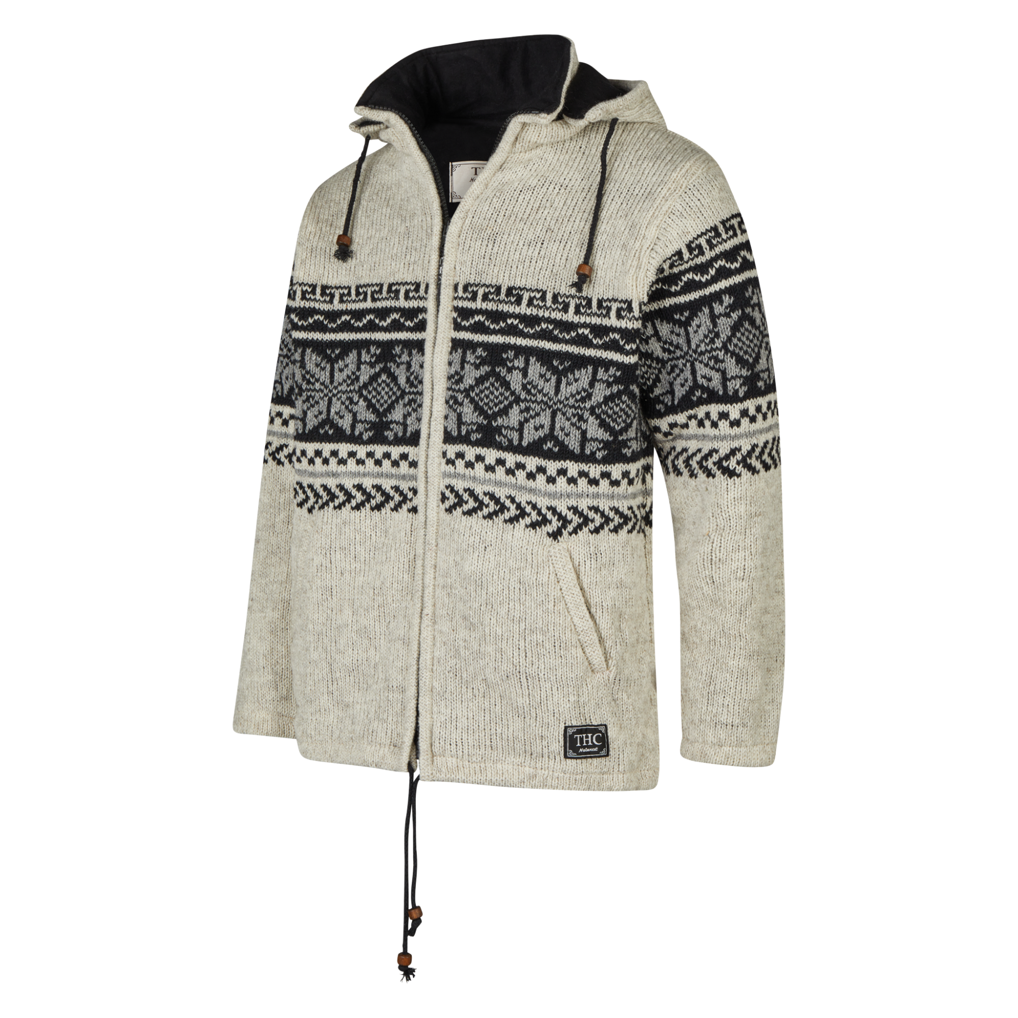 THC Schafwollstrickjacke Baumwollfutter 854