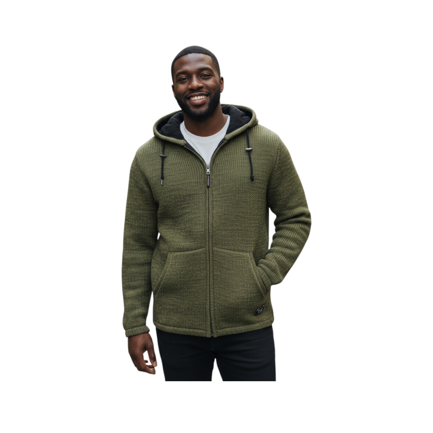 THC Schafwollstrickjacke 627 grün 7