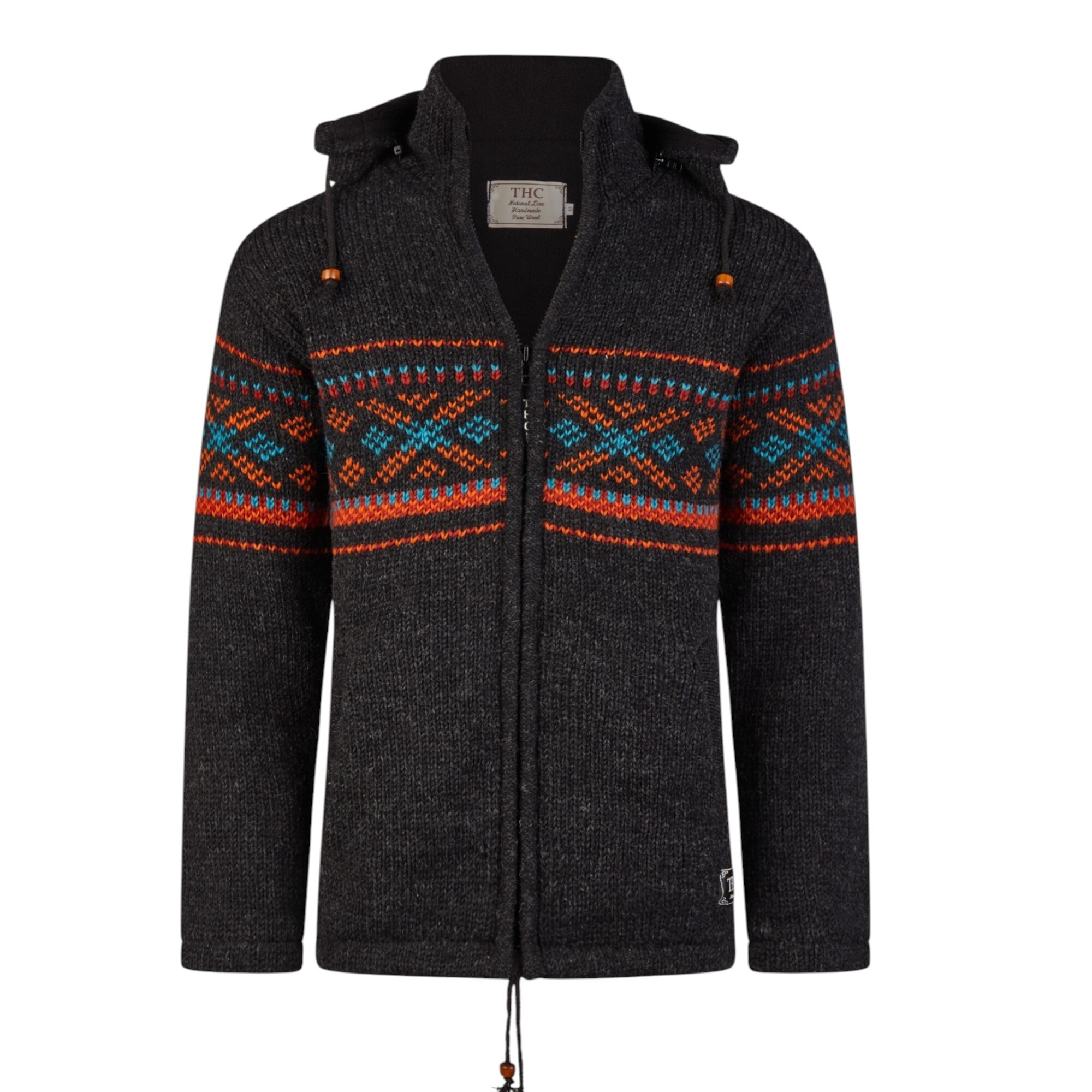 THC Strickjacke 819 schwarz bunt