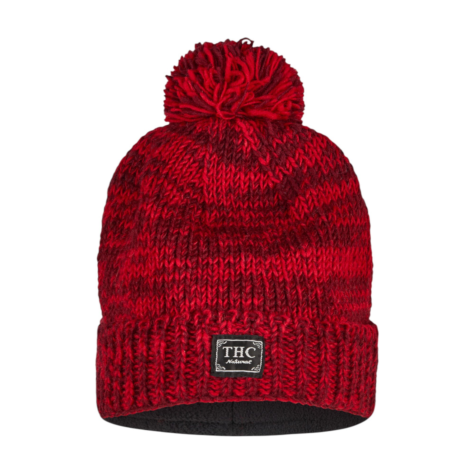 THC Schafwoll Pudelmütze 715 rot