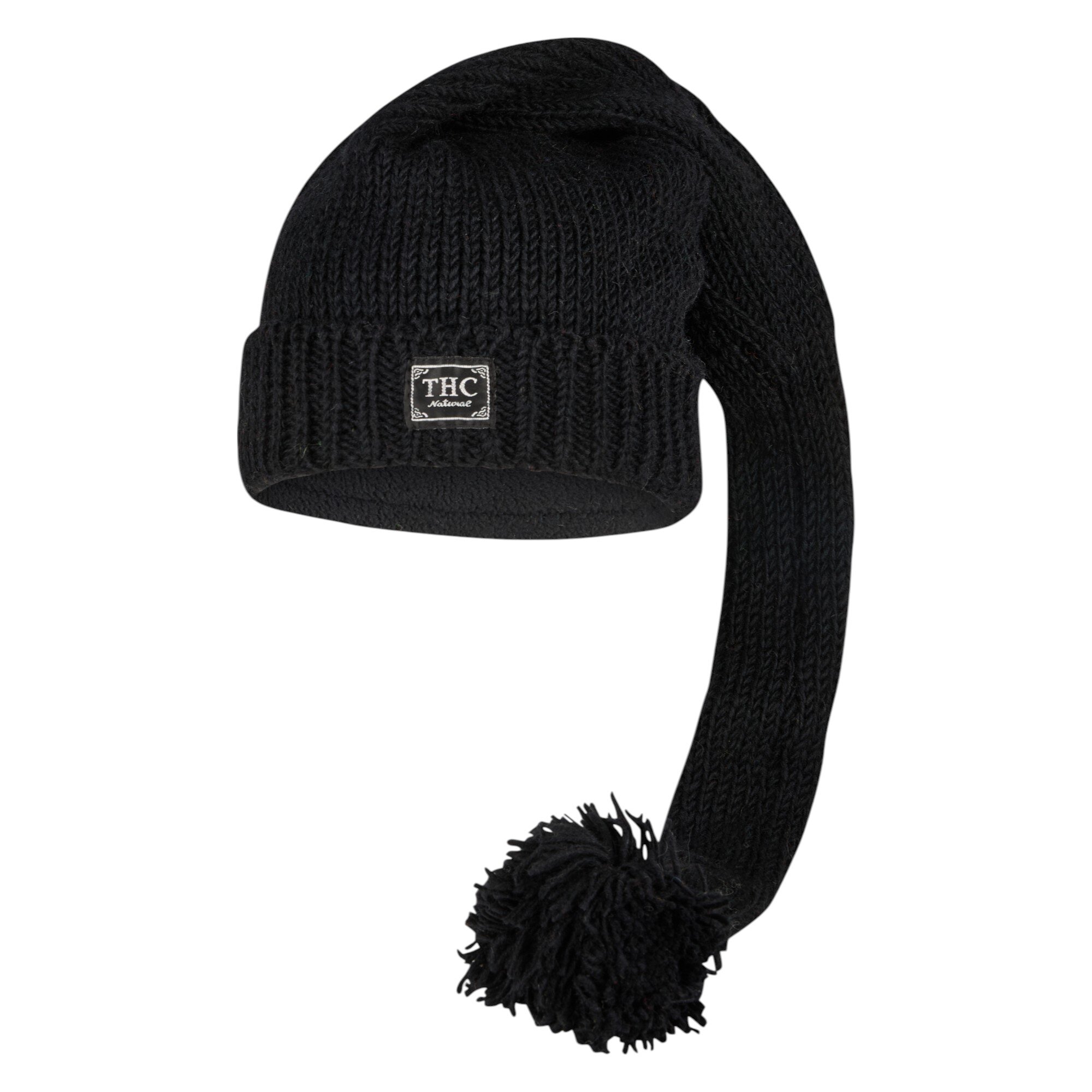 THC Schafwoll Zipfelmütze 721 schwarz