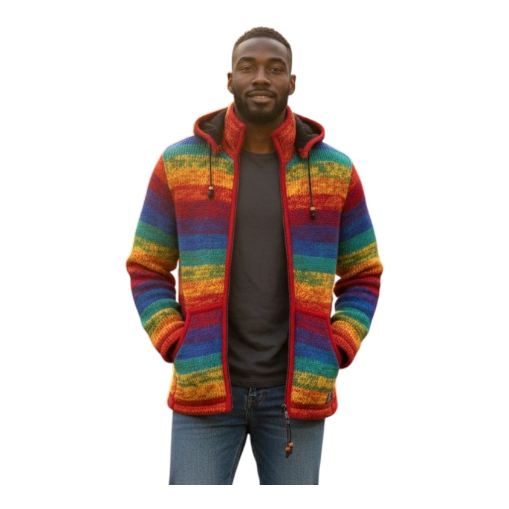 THC Schafwollstrickjacke 620 Rainbow 5