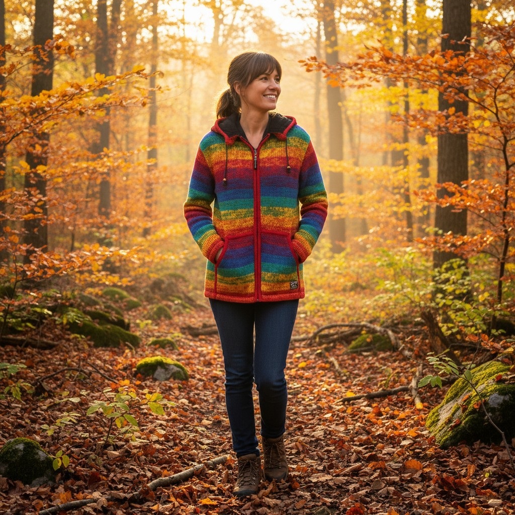 THC Schafwollstrickjacke 620 Rainbow 7