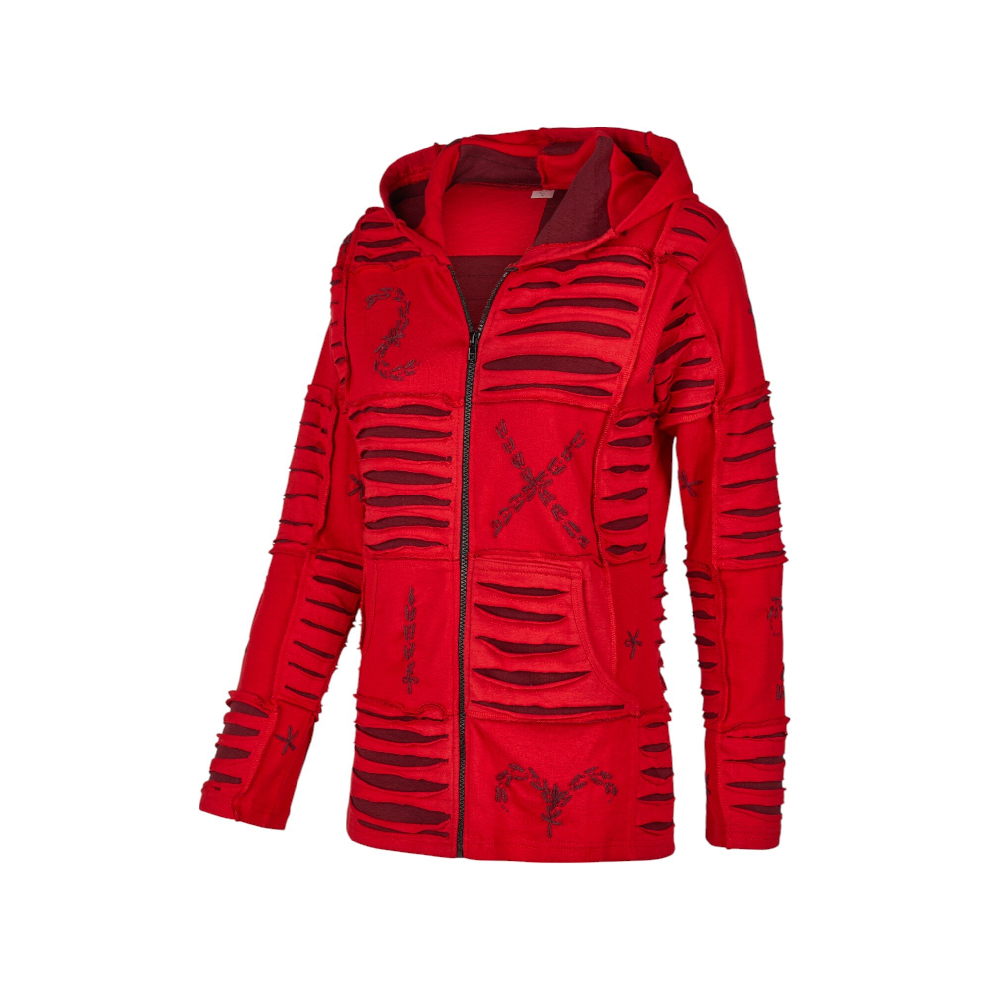 Baumwoll Patch Jacke Rot