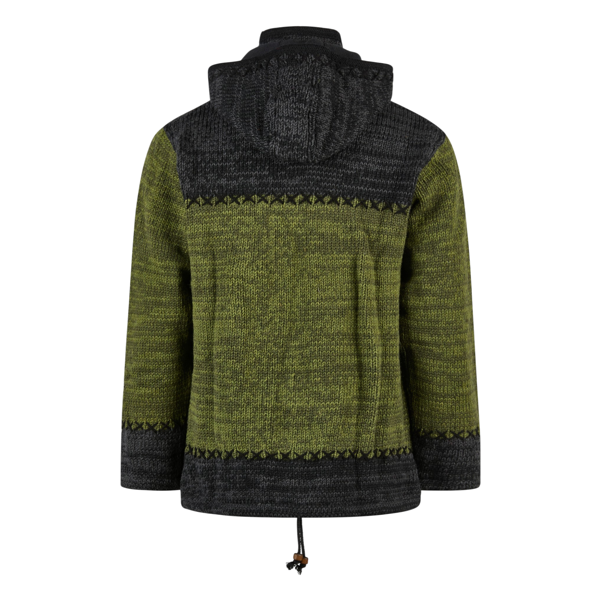 THC Schafwollstrickjacke 520 grün anthrazit – Bild 3
