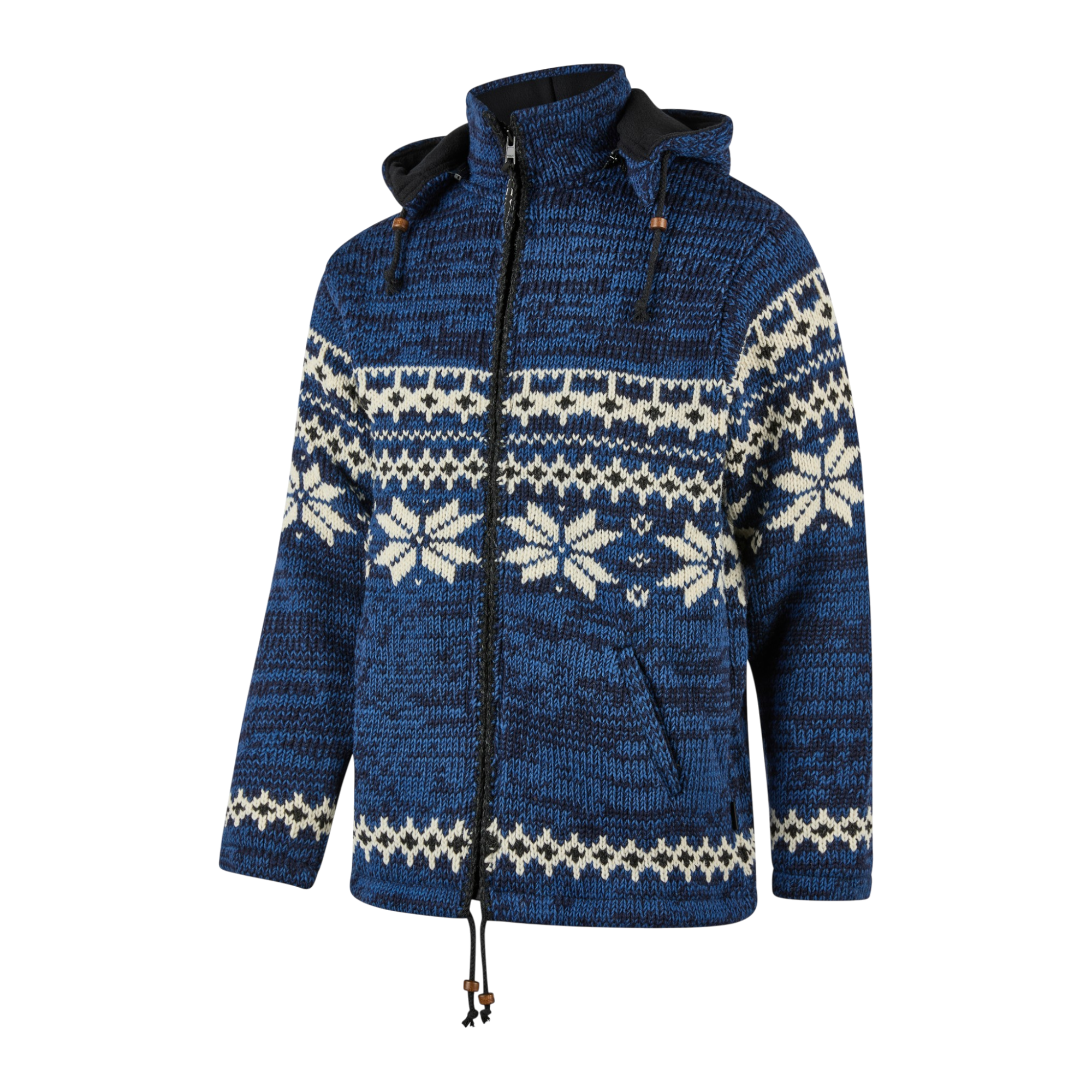 THC Schafwollstrickjacke Norweger blau 605