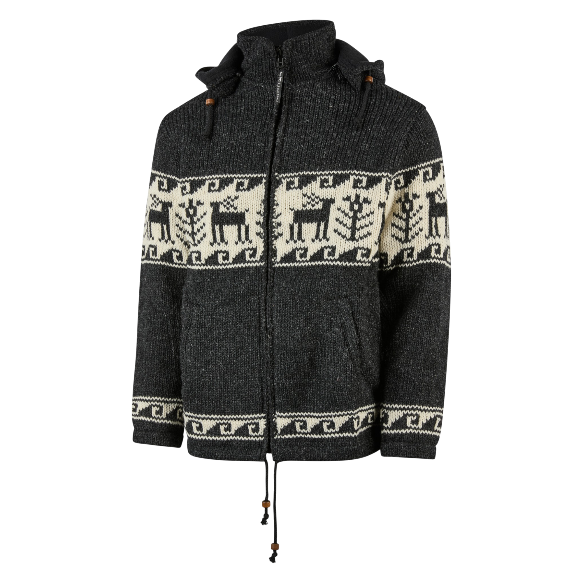 THC Strickjacke 606 Rentier schwarz