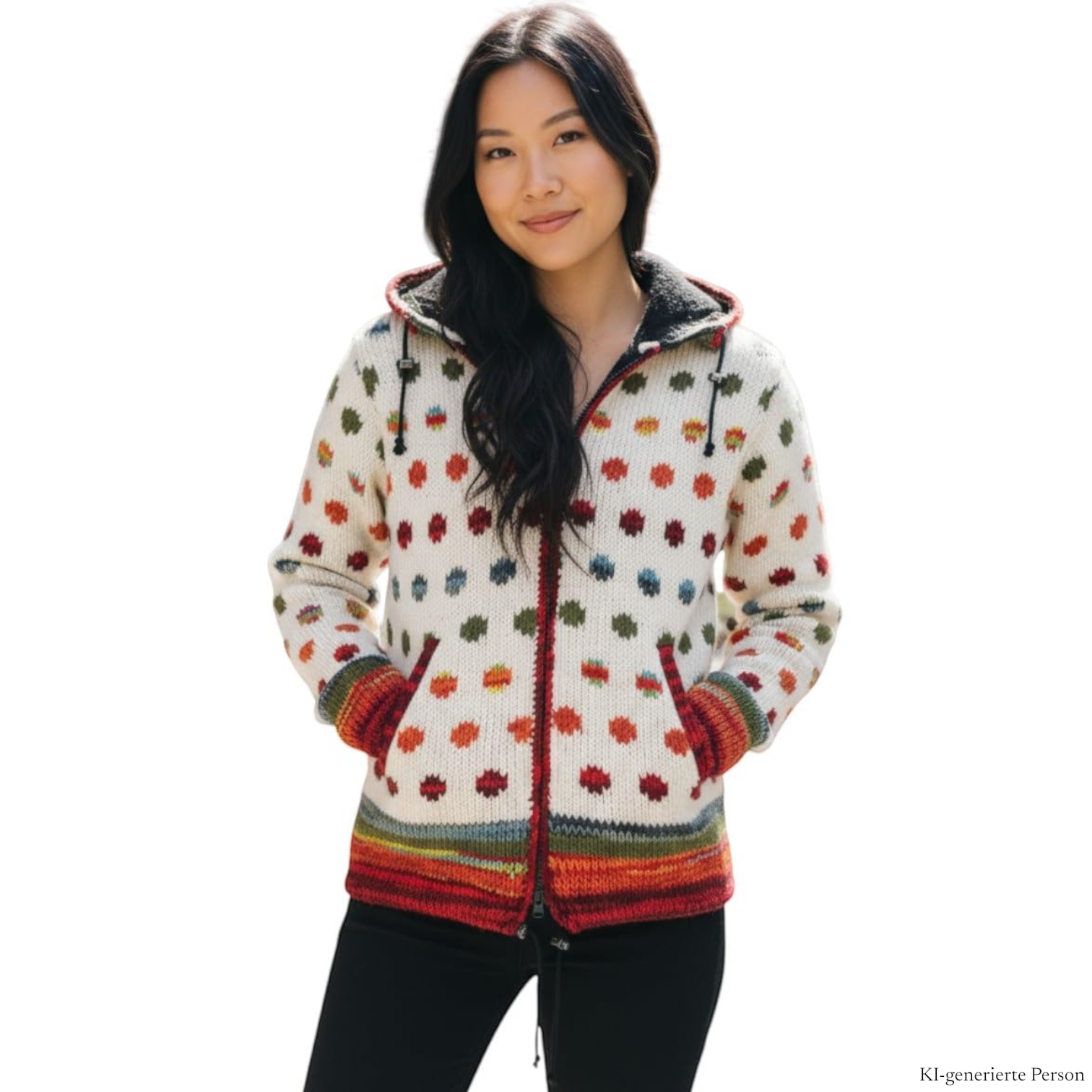 THC Schafwoll Strickjacke 840 KI-Generiert Model 1